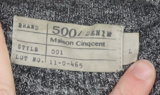 Maison Cinqcent Men's Grey Cotton Knit Pullover Jumper L - Image 4