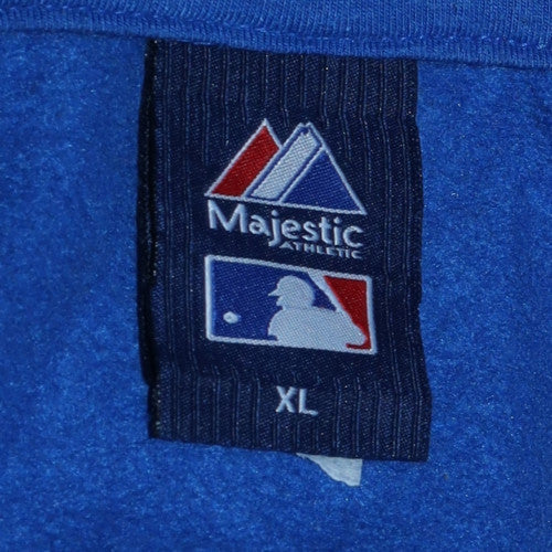 Majestic Men's Blue Yankees Pullover Hoodie XL Sports Fleece - Image 5