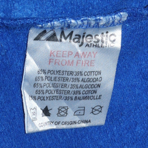 Majestic Men's Blue Yankees Pullover Hoodie XL Sports Fleece - Image 6