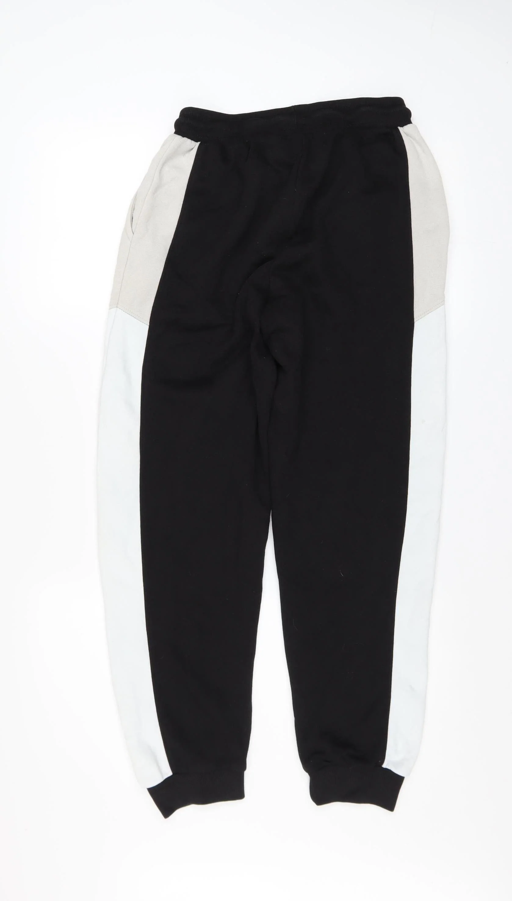 MAN Men's Black Colourblock Jogger Trousers XS Regular Fit - Image 3