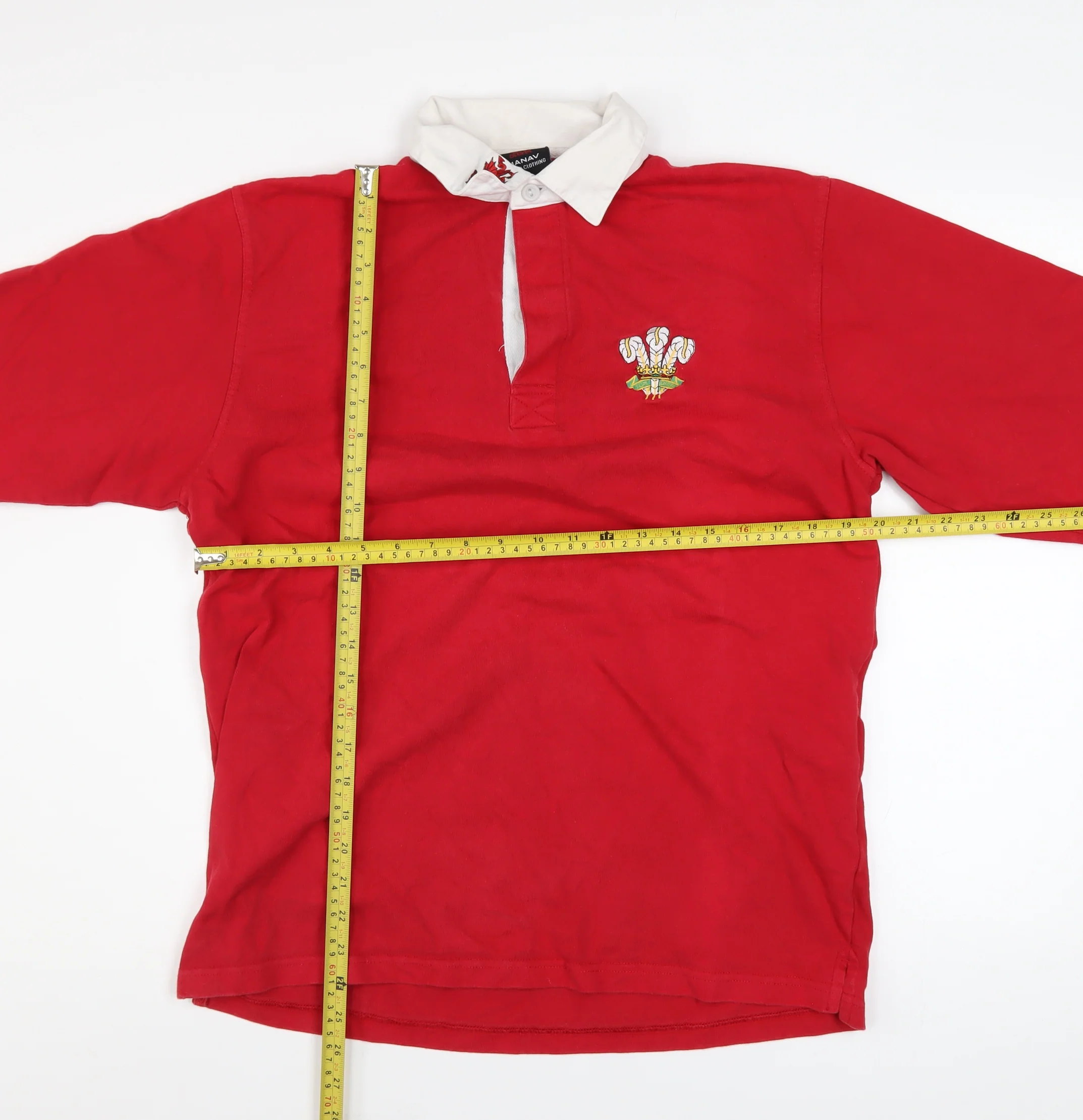 Manav Men's Red Collared Rugby Style Sweatshirt Size S - Image 2