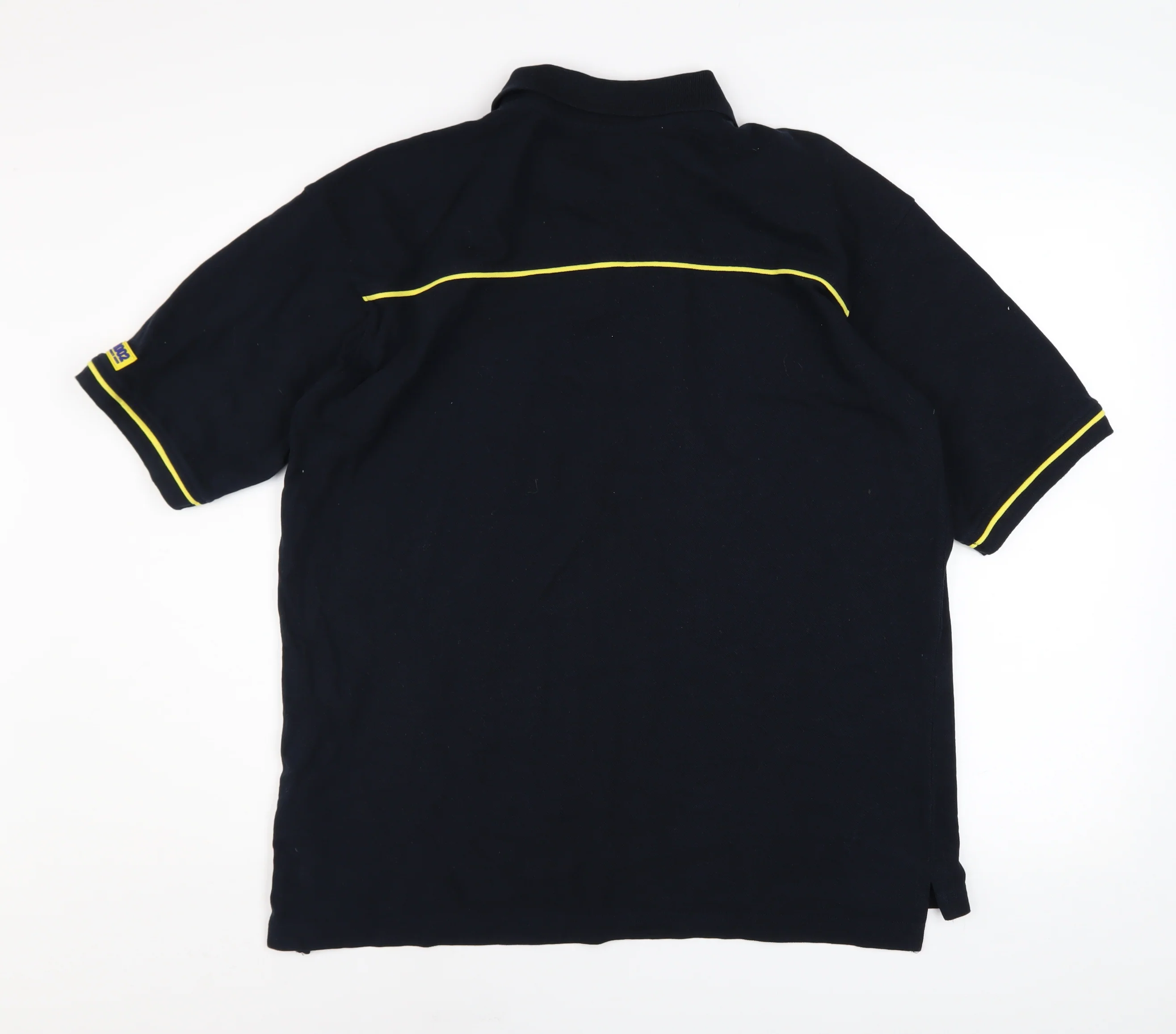 Manchester 2002 Men’s Black Cotton Polo Shirt L Logo Embroidered - Image 3