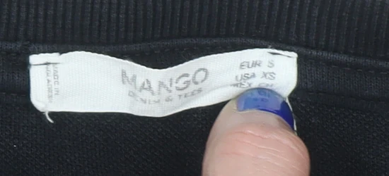 Mango Women Black Australia Print Pullover Sweatshirt Size 8 - Image 4