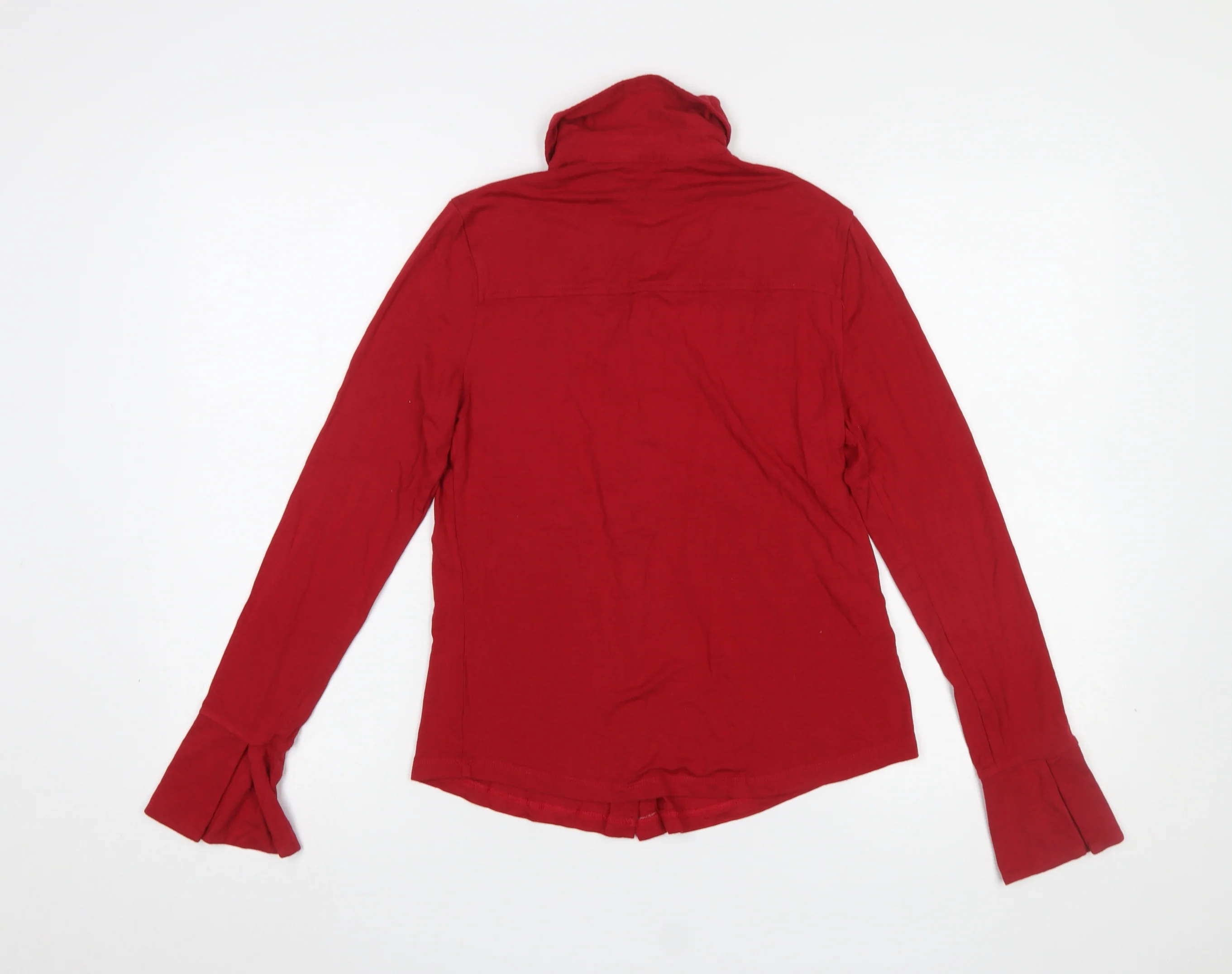 Mango Women's Red Long Sleeve Collared Button-Up Shirt XS - Image 3
