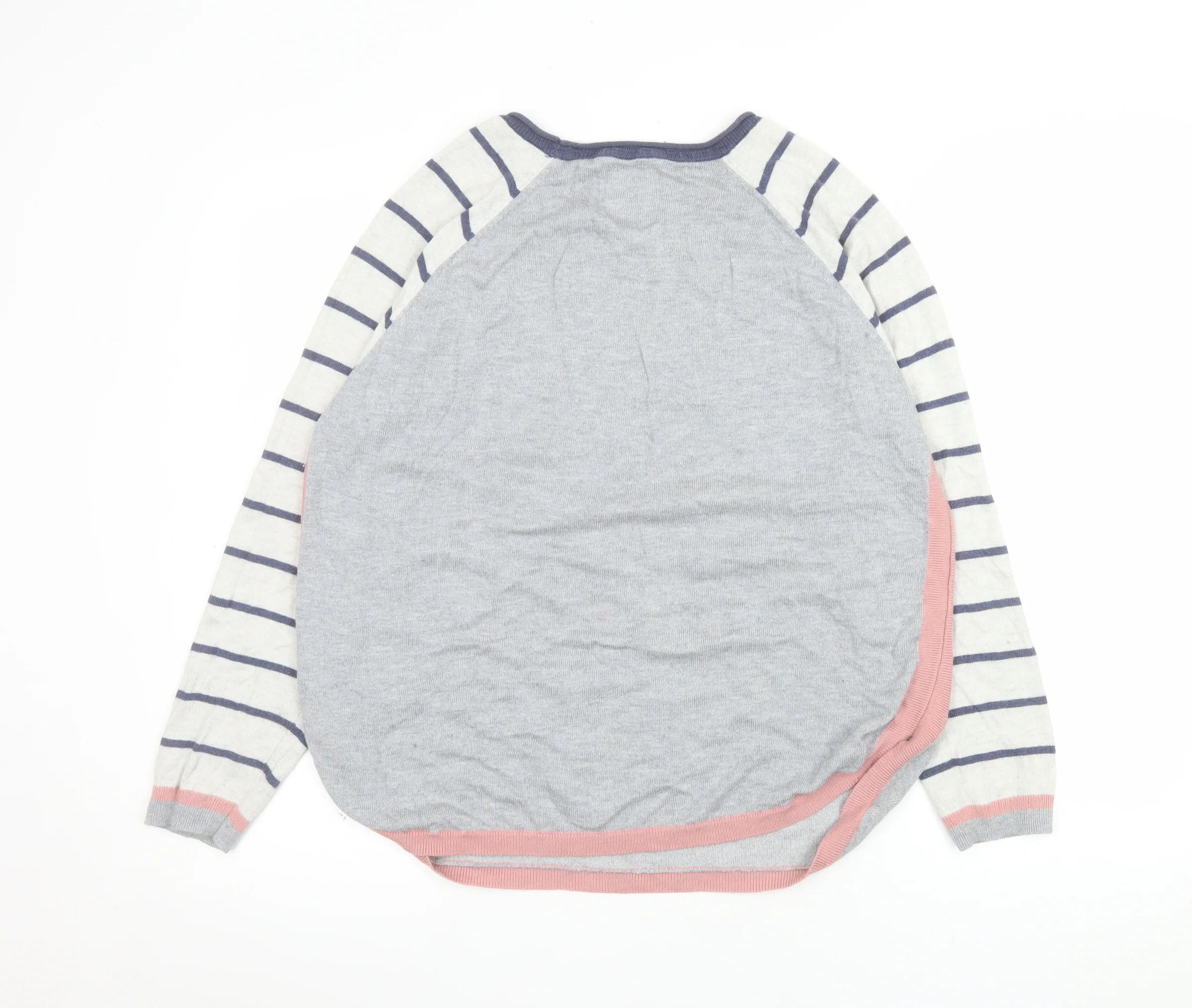 Mantaray Womens Grey Size 14 Embroidered Bird Pullover Jumper - Image 3