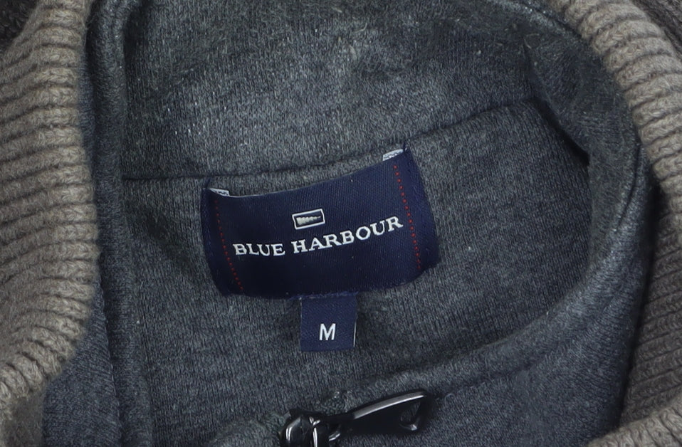 Marks and Spencer Blue Harbour Men's Brown Cotton Henley Jumper M - Image 5