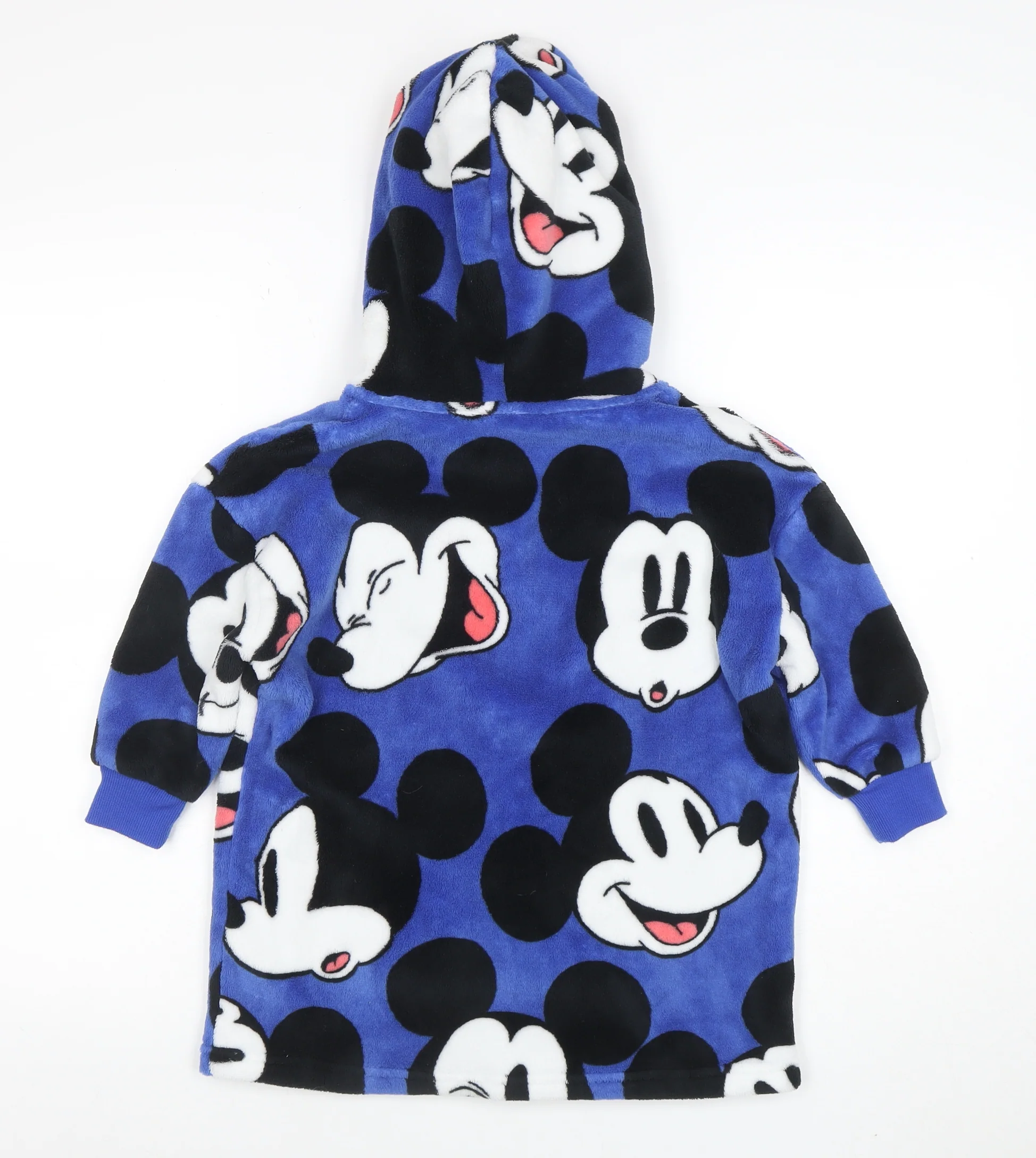 Marks and Spencer Boys Blue Mickey Mouse Fleece Pullover Hoodie 3-4 Years - Image 3