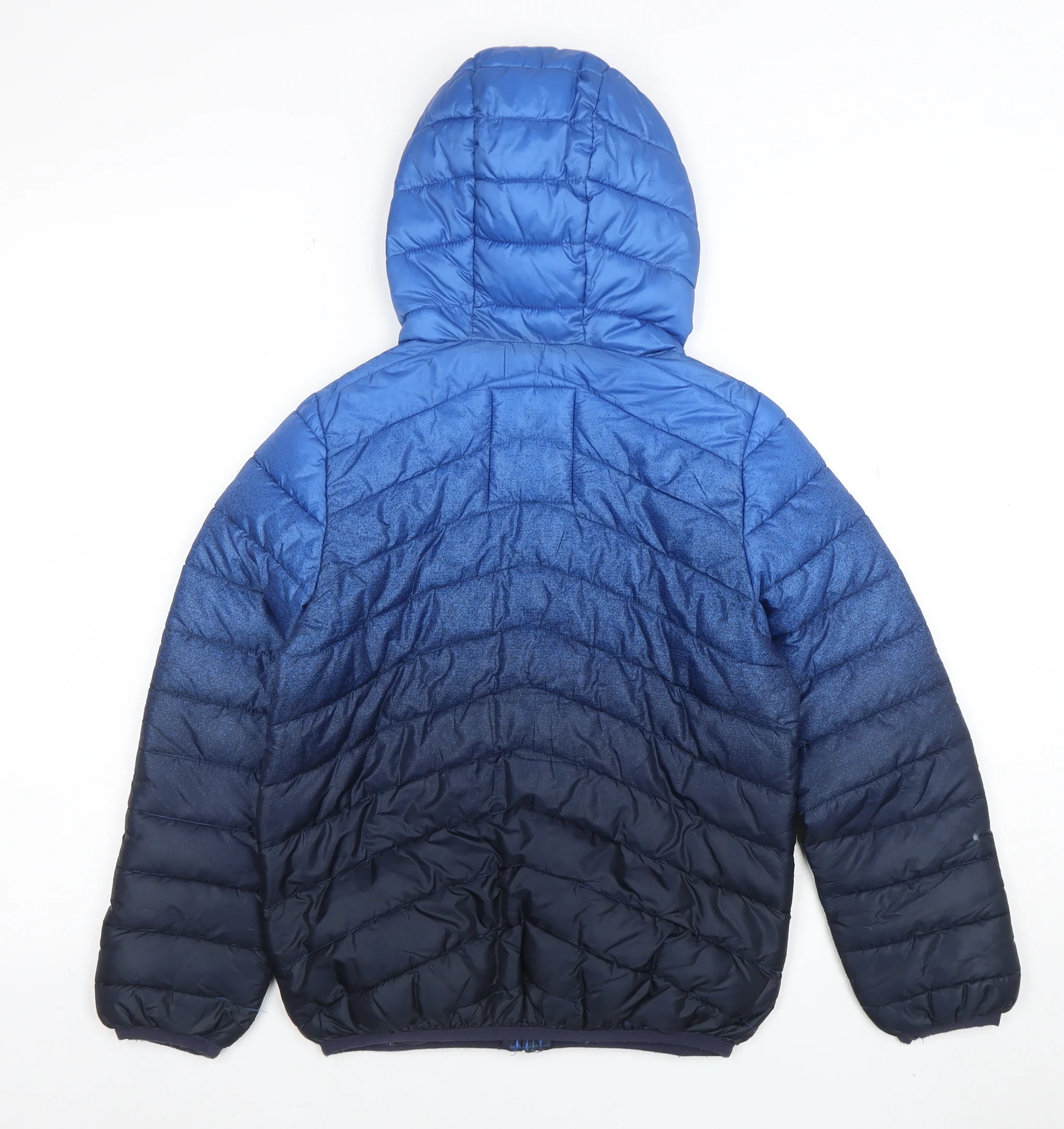 Marks and Spencer Boys Blue Ombré Hooded Puffer Jacket Size 10 Years - Image 3