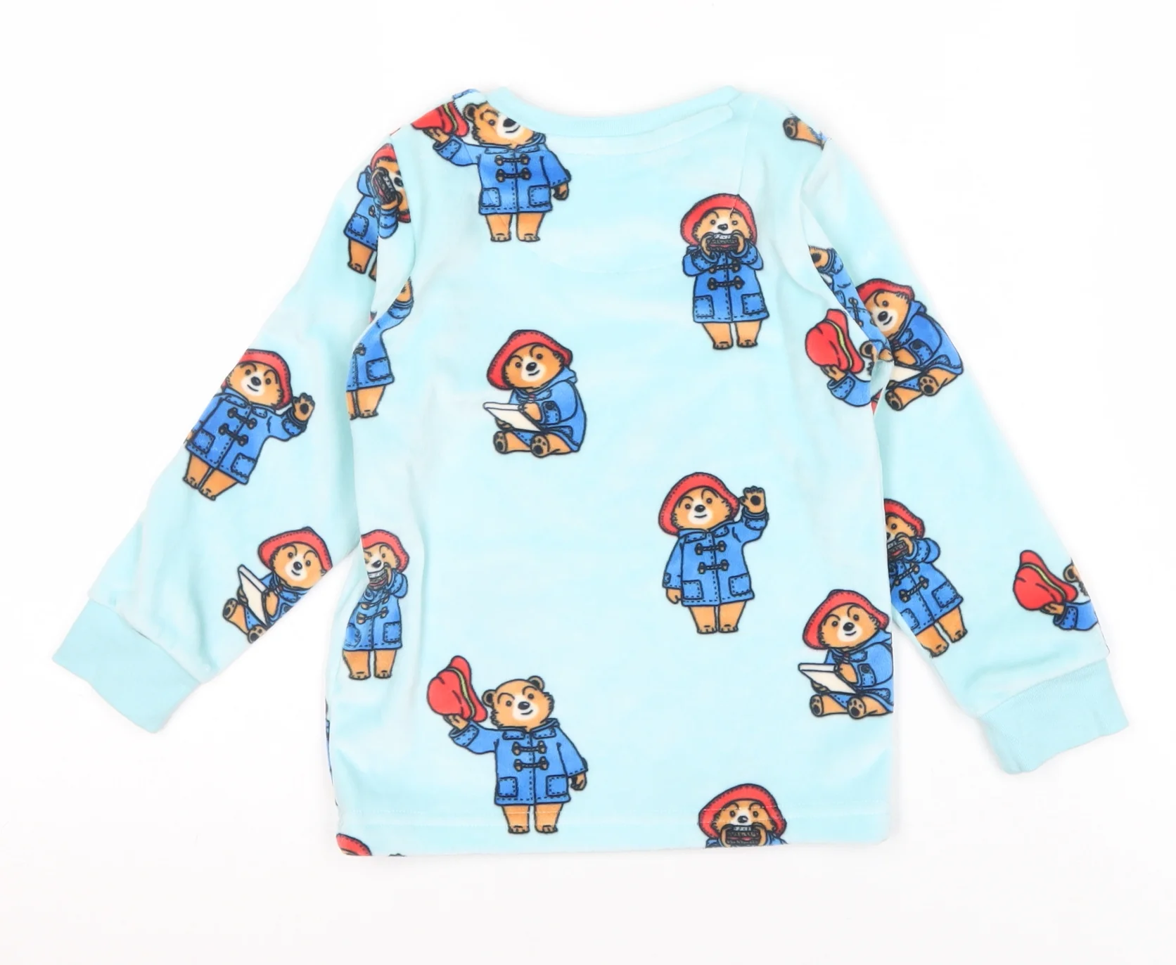 Marks and Spencer Boys Blue Paddington Bear Fleece Pyjama Top 2-3 Years - Image 3