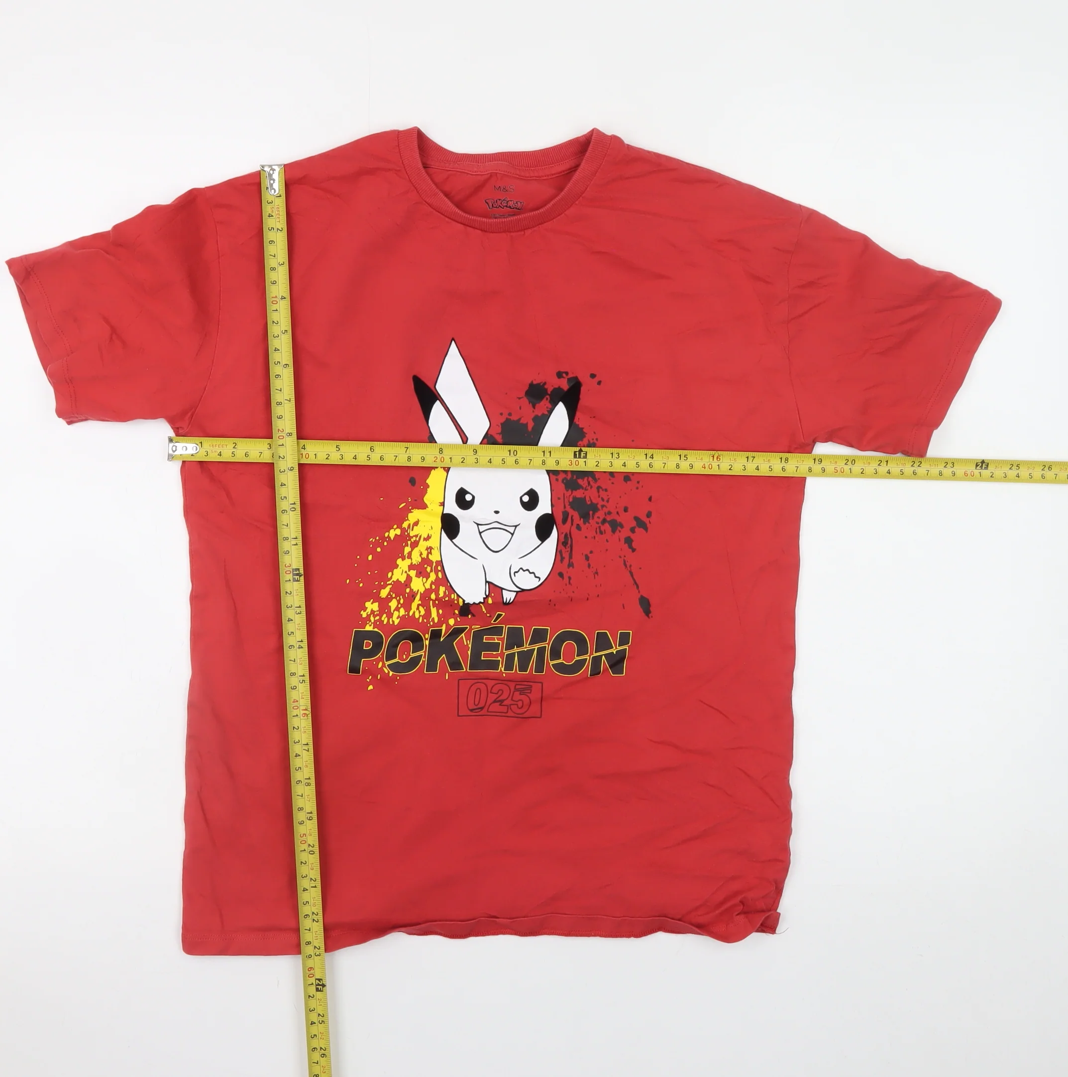 Marks and Spencer Boys Red Pokémon Pikachu T-Shirt 13-14 Years - Image 2