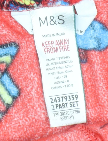 Marks and Spencer Boys Red Spider-Man Fleece Pyjama Pants 7-8 Years - Image 4