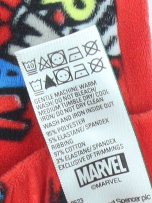 Marks and Spencer Boys Red Spider-Man Fleece Pyjama Pants 7-8 Years - Image 5