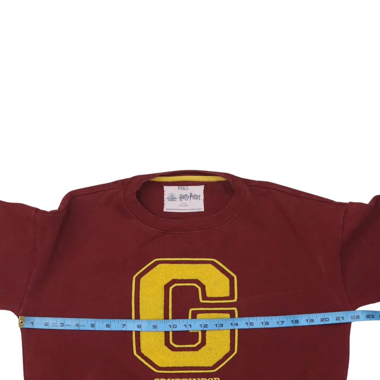 Marks and Spencer Girls Burgundy Gryffindor Sweatshirt 13-14 Years Pullover Cotton Blend - Image 2