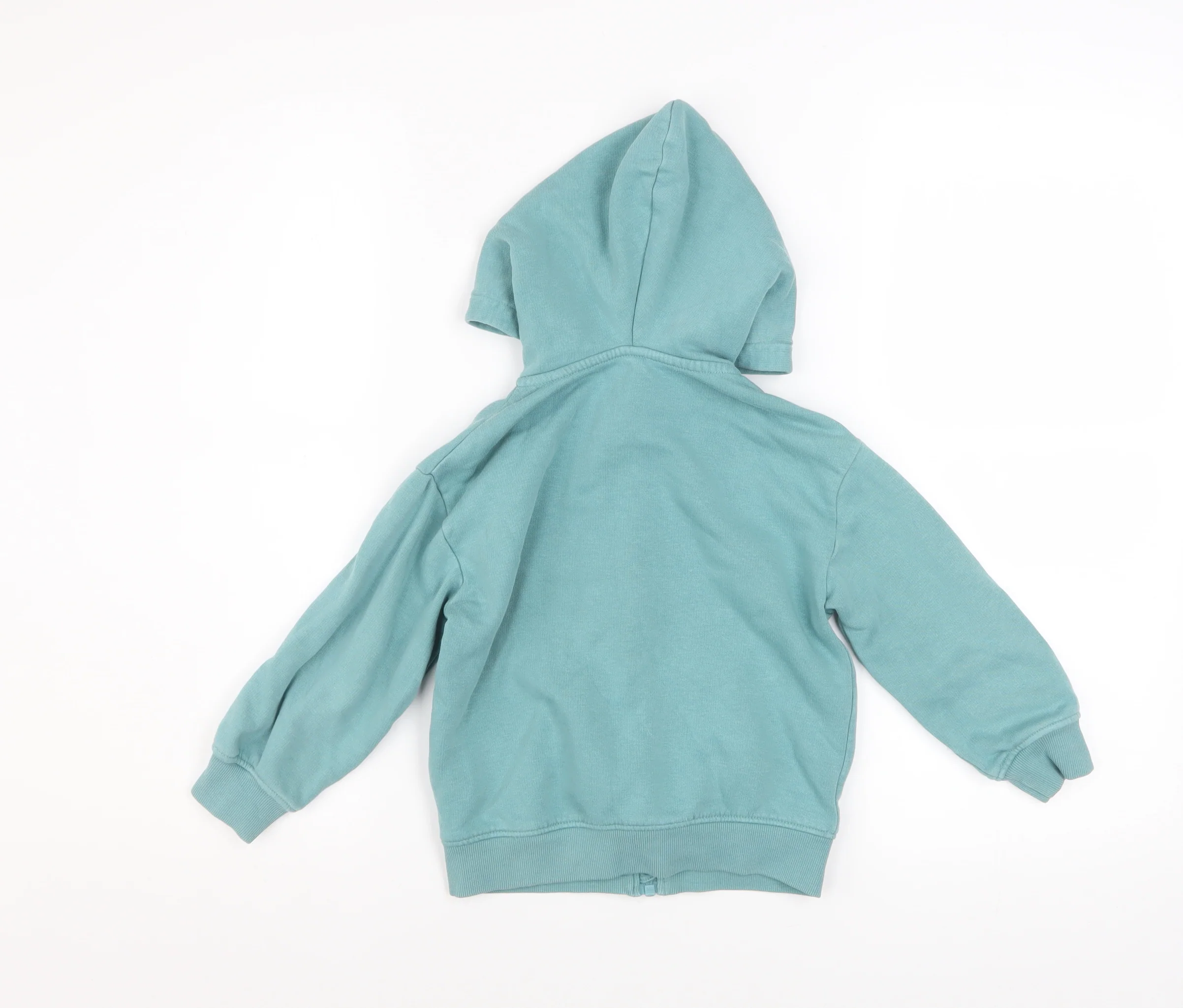 Marks and Spencer Girls Green Unicorn Zip Hoodie Jacket 4-5 Years - Image 3
