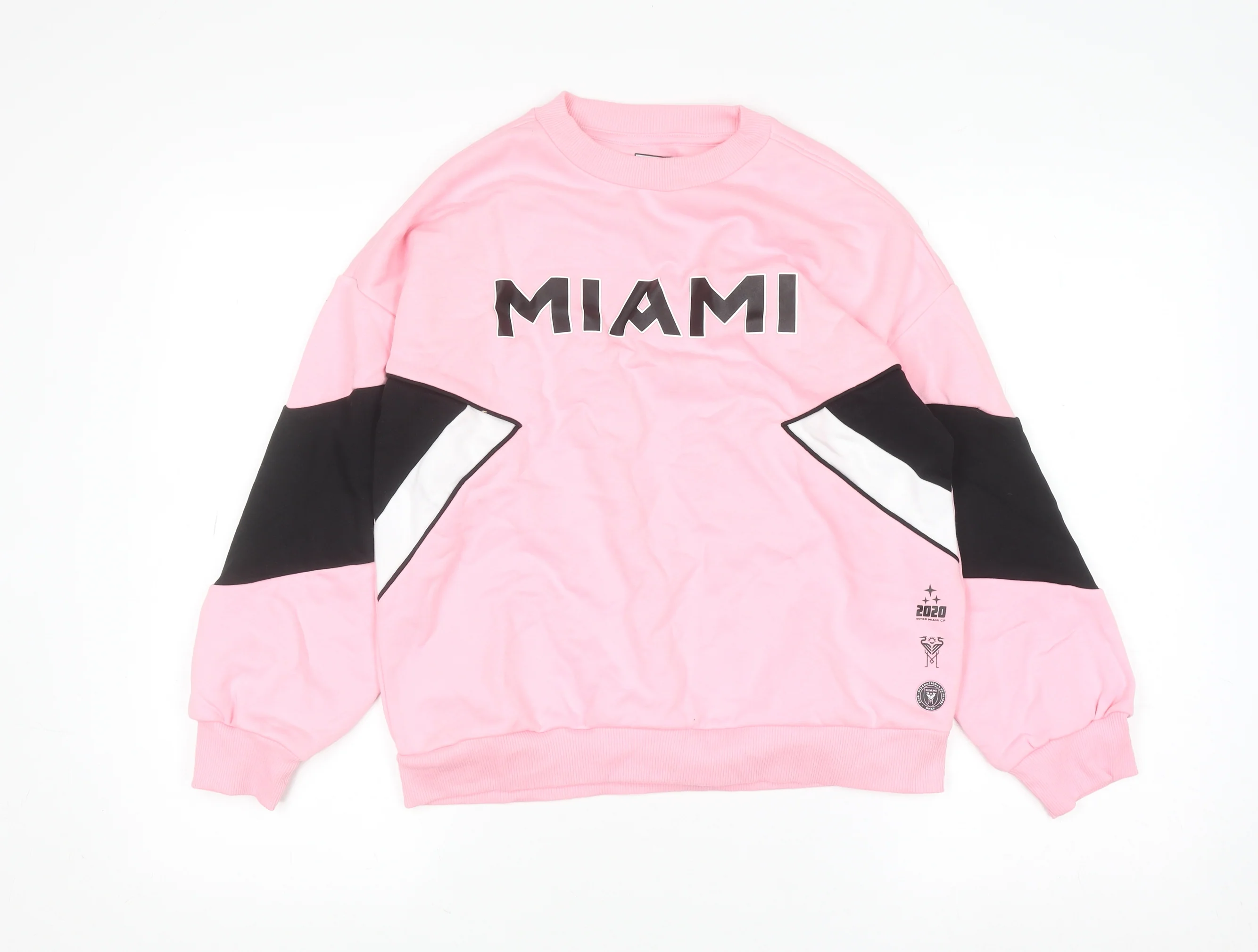 Marks and Spencer Girls Pink Miami Graphic Pullover Sweatshirt 10-11 Years
