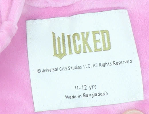 Marks and Spencer Girls Pink Wicked Glinda Robe 11-12 Years Hooded Belted - Image 4