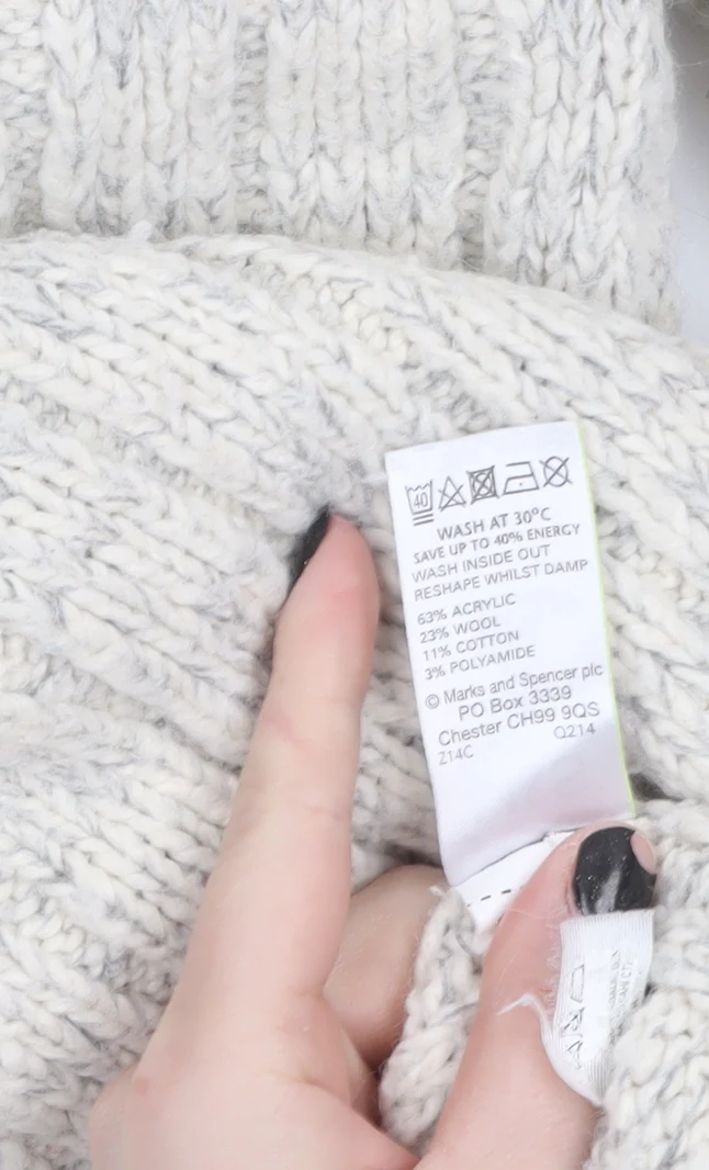 Marks and Spencer Men’s Beige 1/2 Zip Cable-Knit Jumper M - Image 4