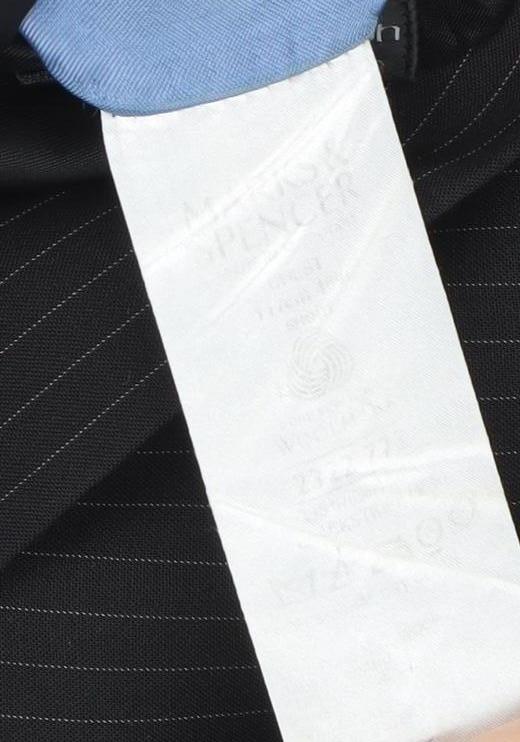 Marks and Spencer Men’s Black Pinstripe Wool Blazer Jacket 40R - Image 5