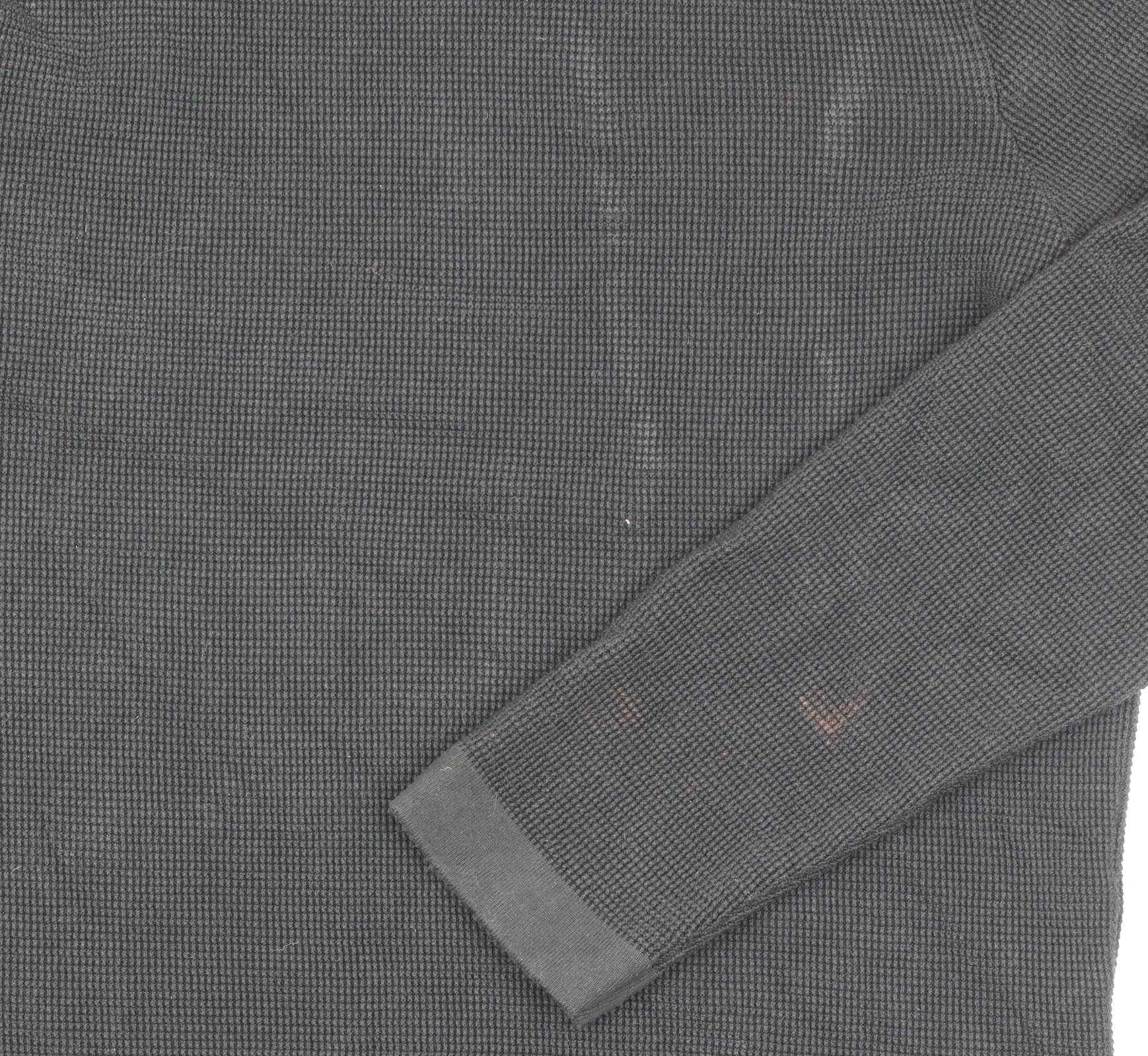 Marks and Spencer Men’s Black Waffle Knit Cotton Modal Mock Neck Jumper M - Image 5