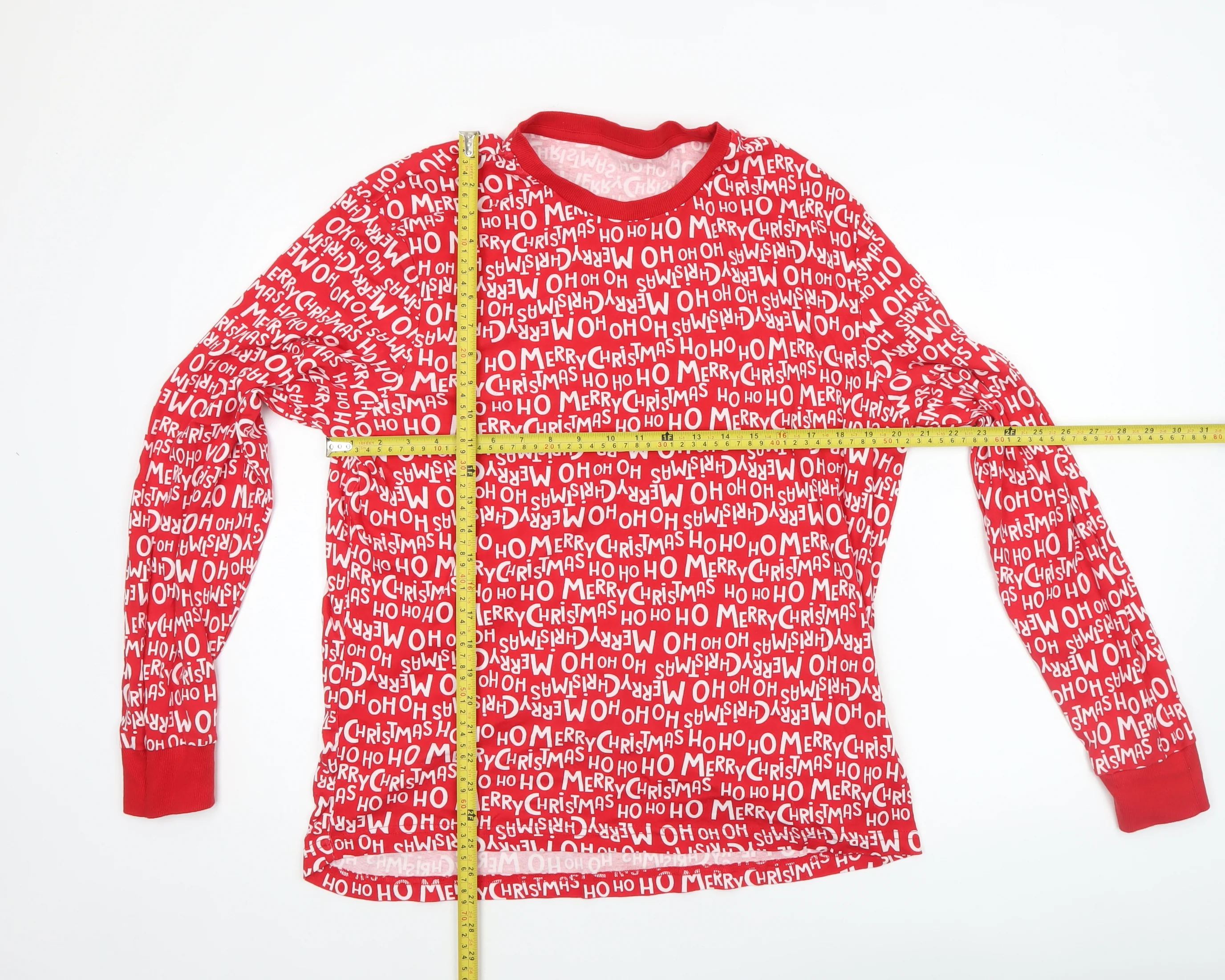 Marks and Spencer Men’s Red Christmas Pyjama Set Large 100% Cotton - Image 3
