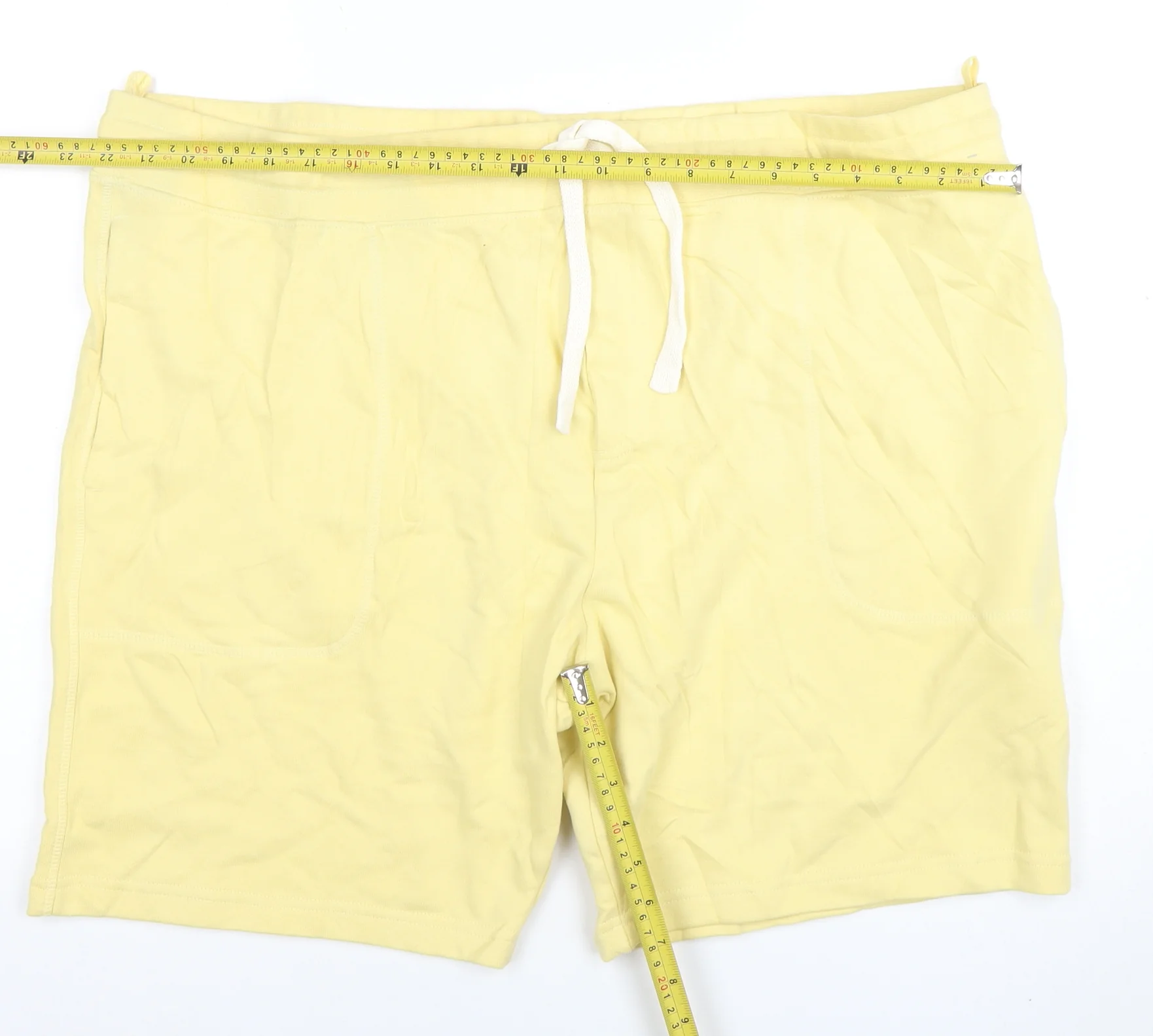 Marks and Spencer Men Yellow 3XL Regular Fit Jersey Sweat Shorts - Image 2