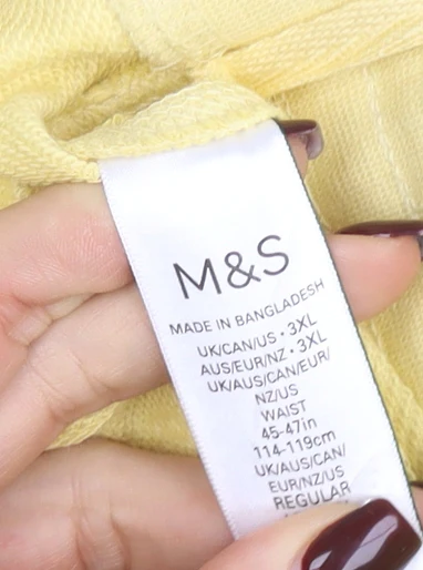 Marks and Spencer Men Yellow 3XL Regular Fit Jersey Sweat Shorts - Image 5
