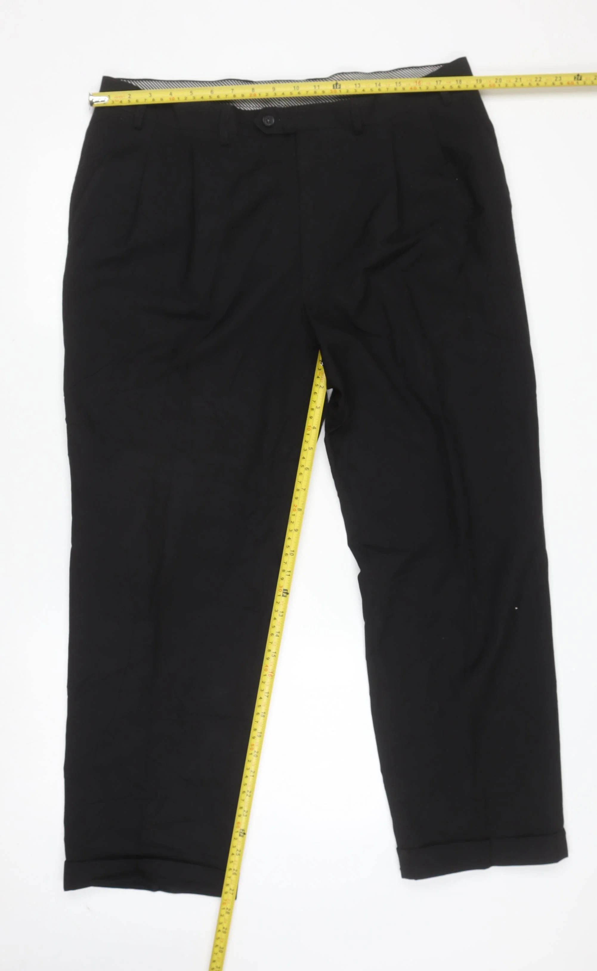 Marks and Spencer Men's Black 38x29 Crease Resistant Dress Pants - Image 2