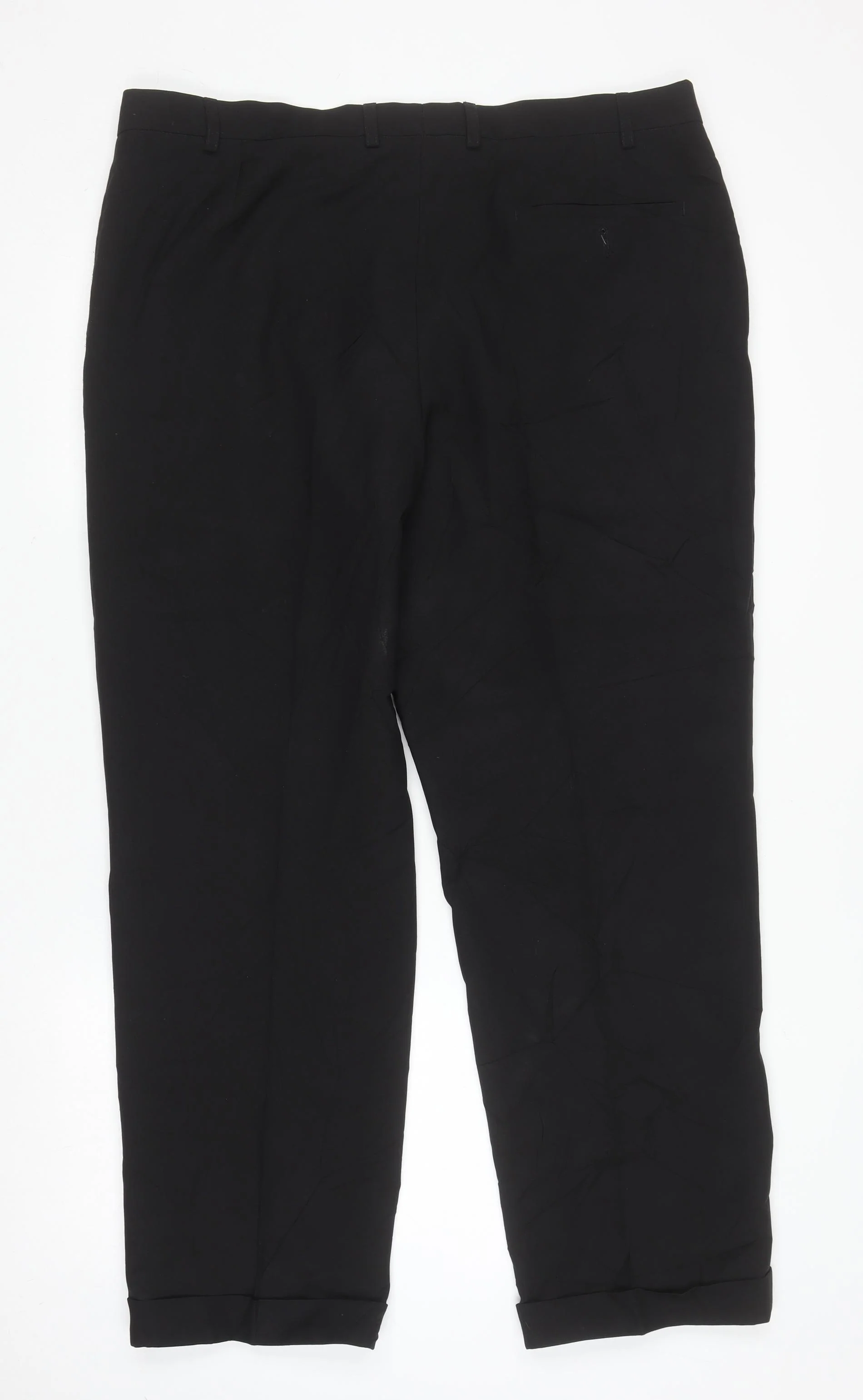 Marks and Spencer Men's Black 38x29 Crease Resistant Dress Pants - Image 3