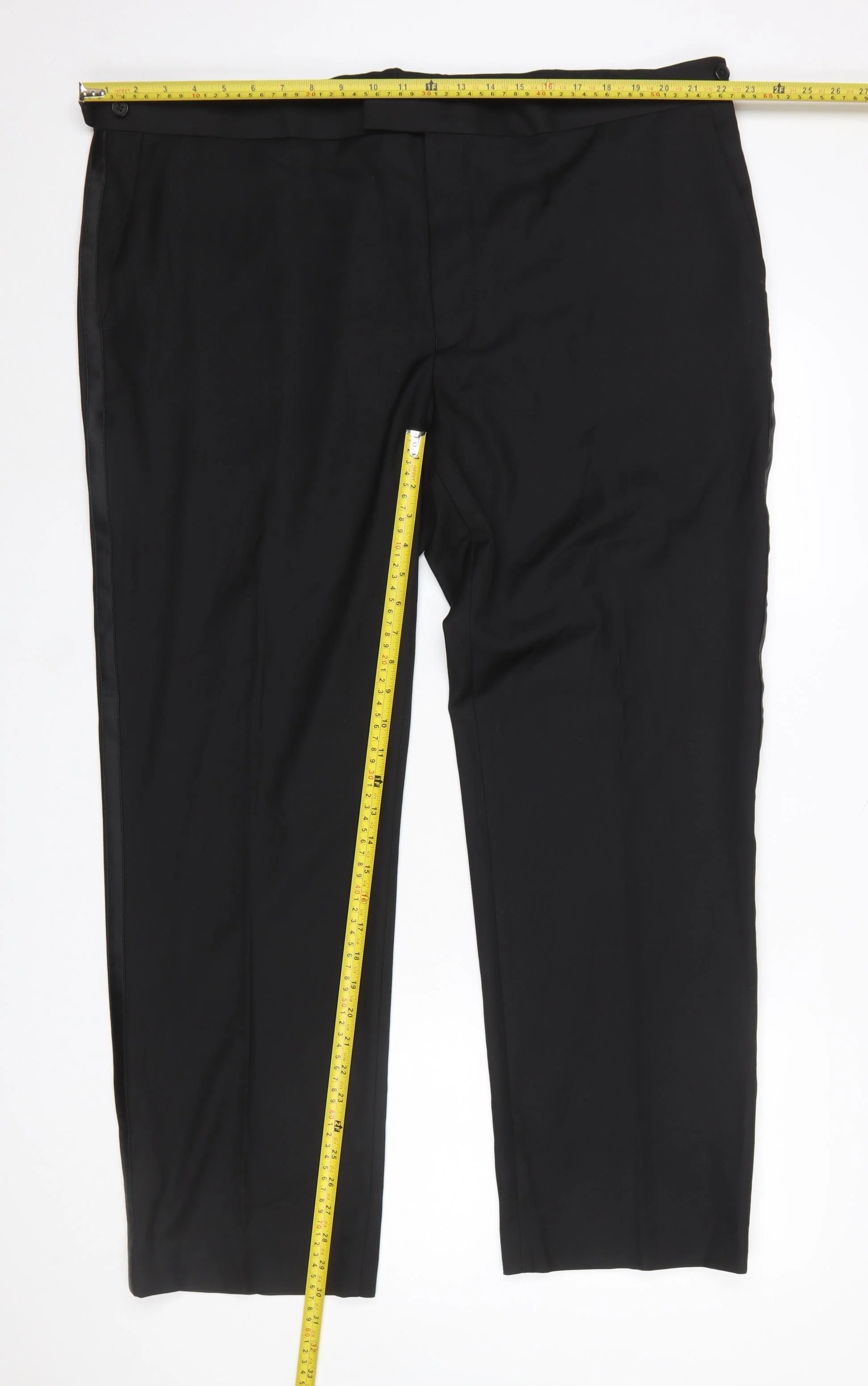 Marks and Spencer Men's Black 44 Regular Fit Dress Pants - Image 2