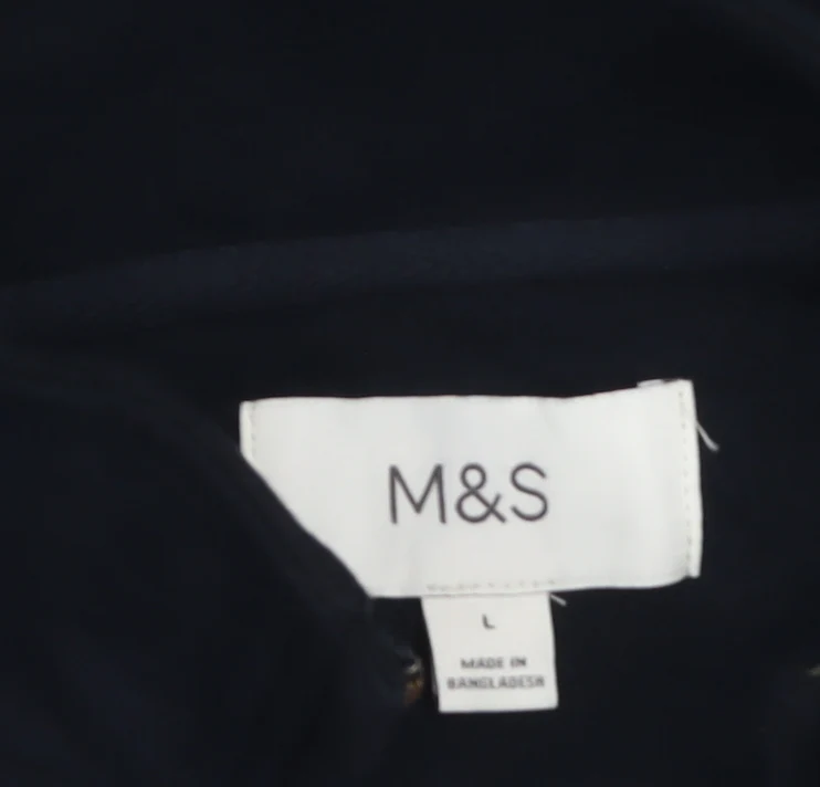 Marks and Spencer Men's Black L 1/2 Zip Fleece Sweatshirt - Image 5