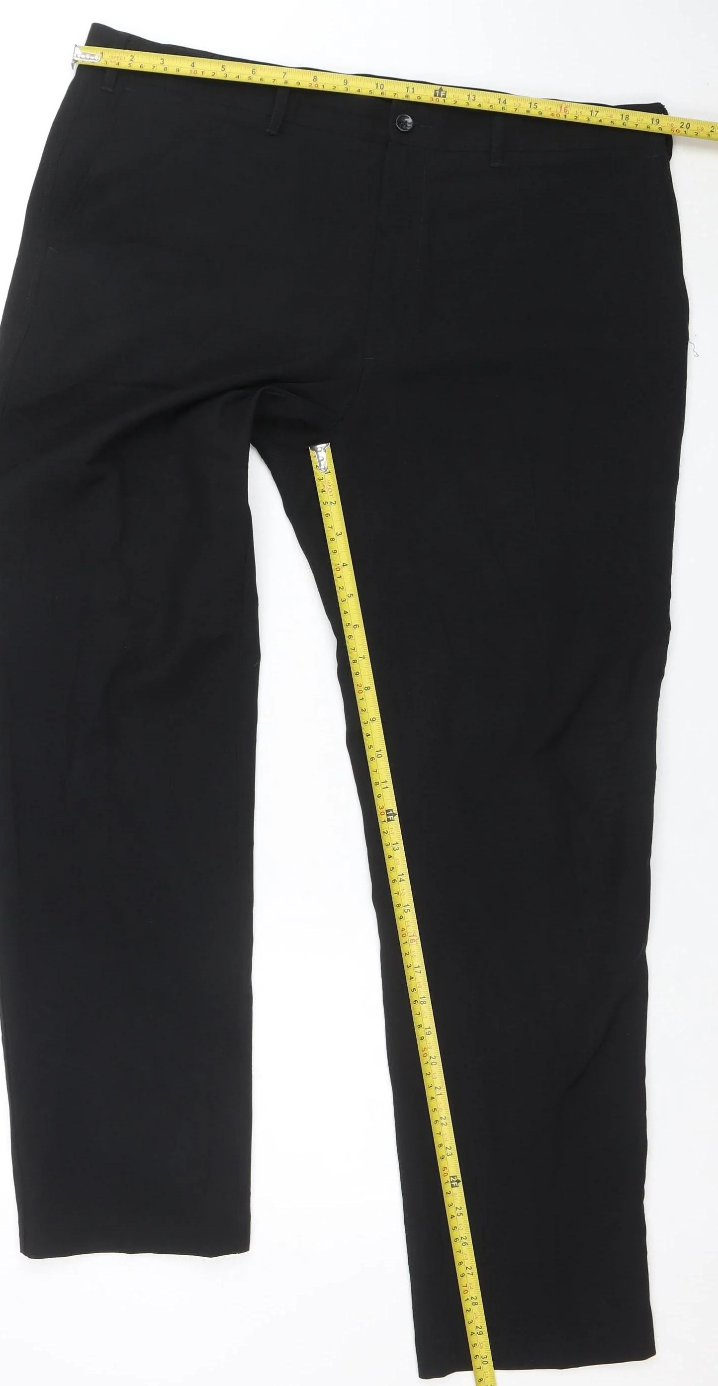 Marks and Spencer Men's Black Slim Fit Dress Pants 38x31 - Image 2