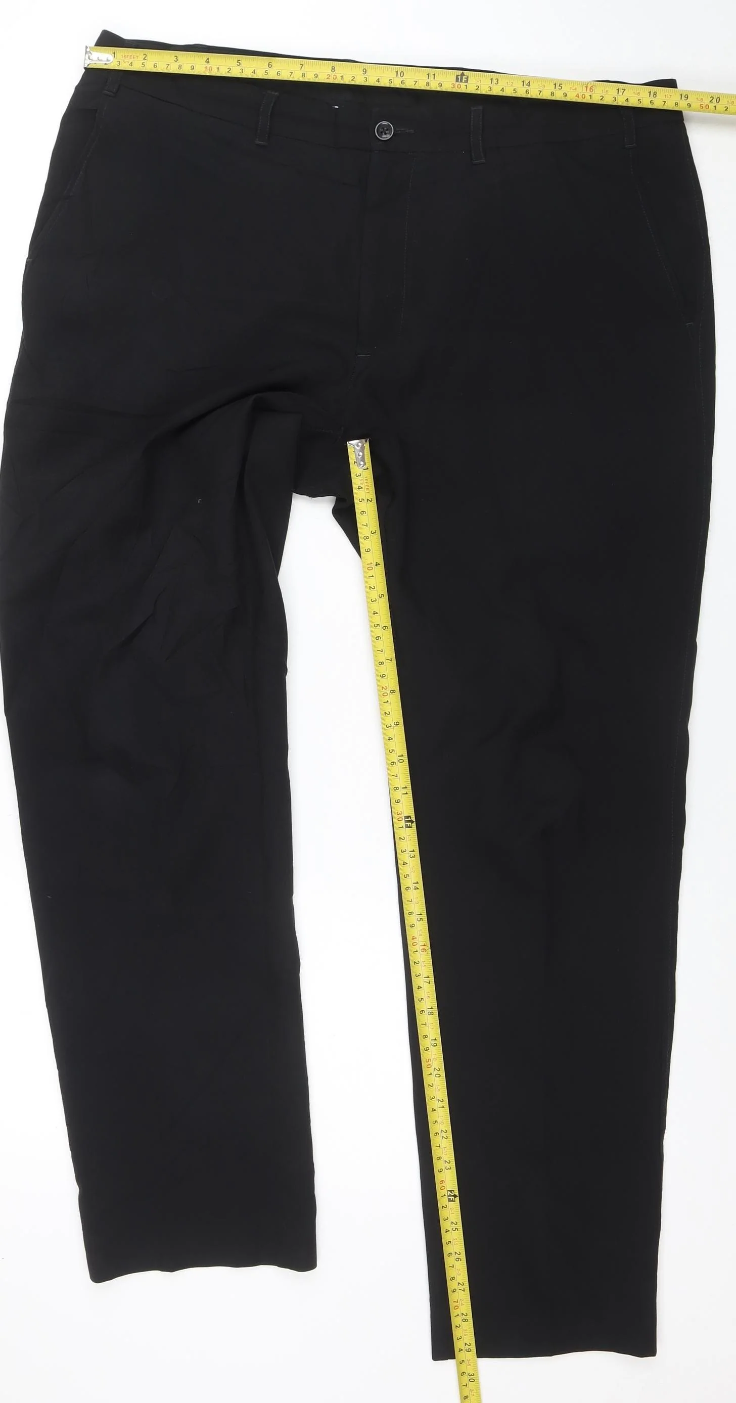 Marks and Spencer Men's Black Slim Fit Dress Trousers 38x31 - Image 2
