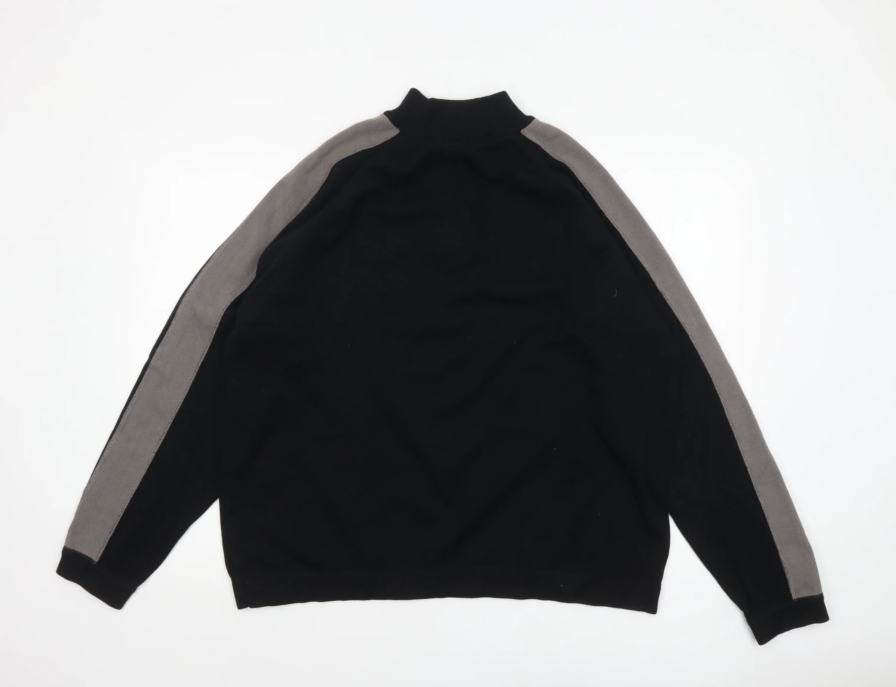 Marks and Spencer Men's Black XL High Neck Cotton Pullover Jumper - Image 3