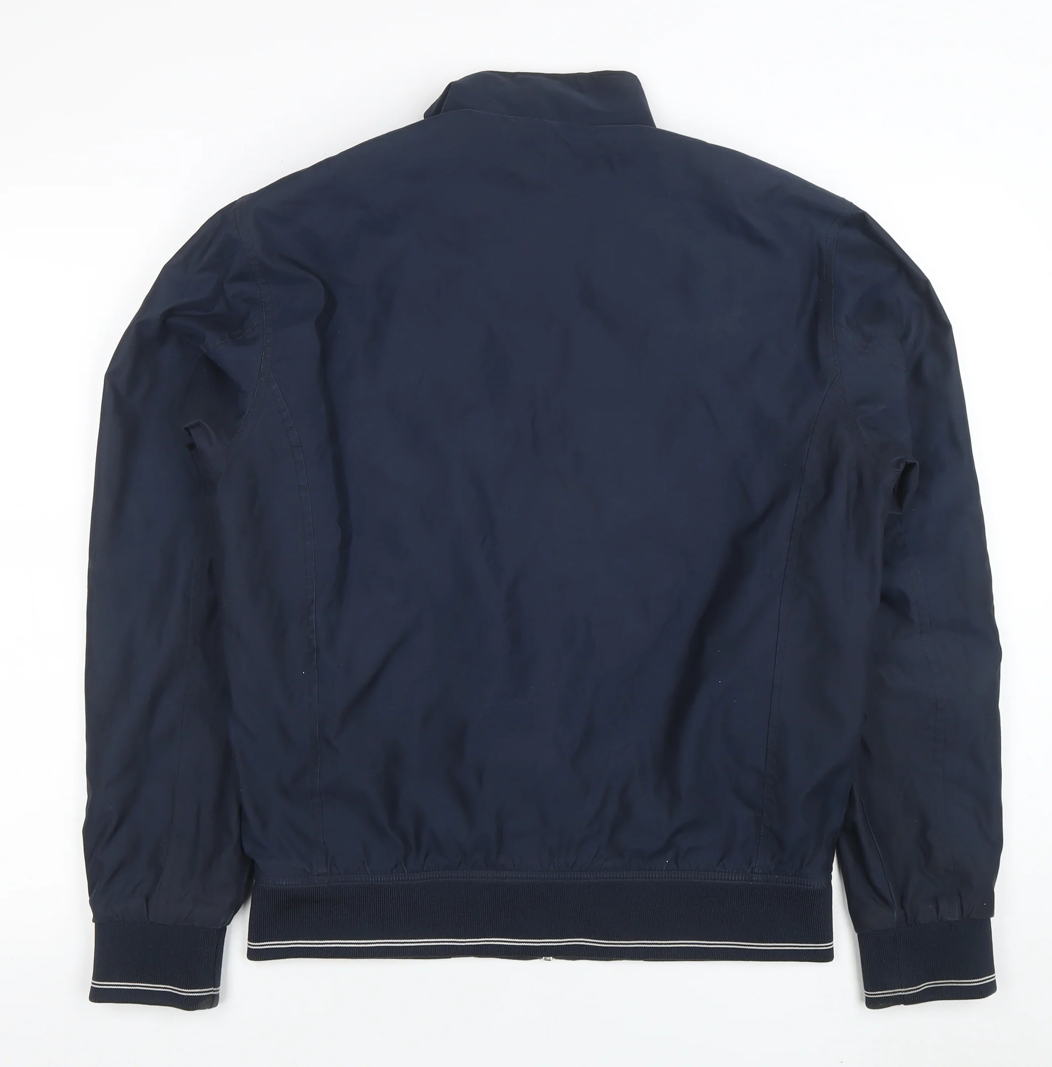 Marks and Spencer Men's Blue Bomber Jacket Small Regular Fit - Image 3