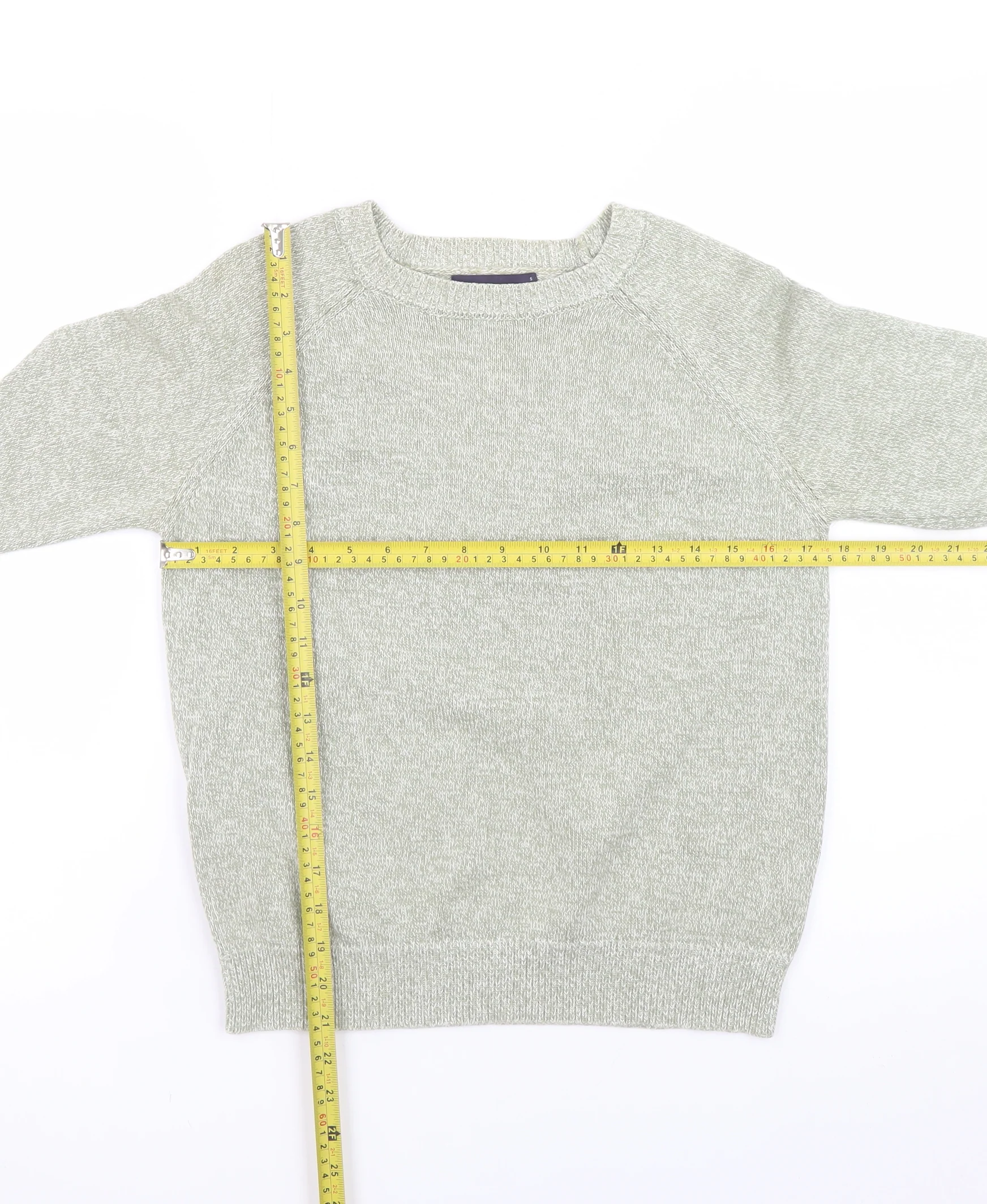 Marks and Spencer Men's Grey Cotton Pullover Jumper Size S - Image 2