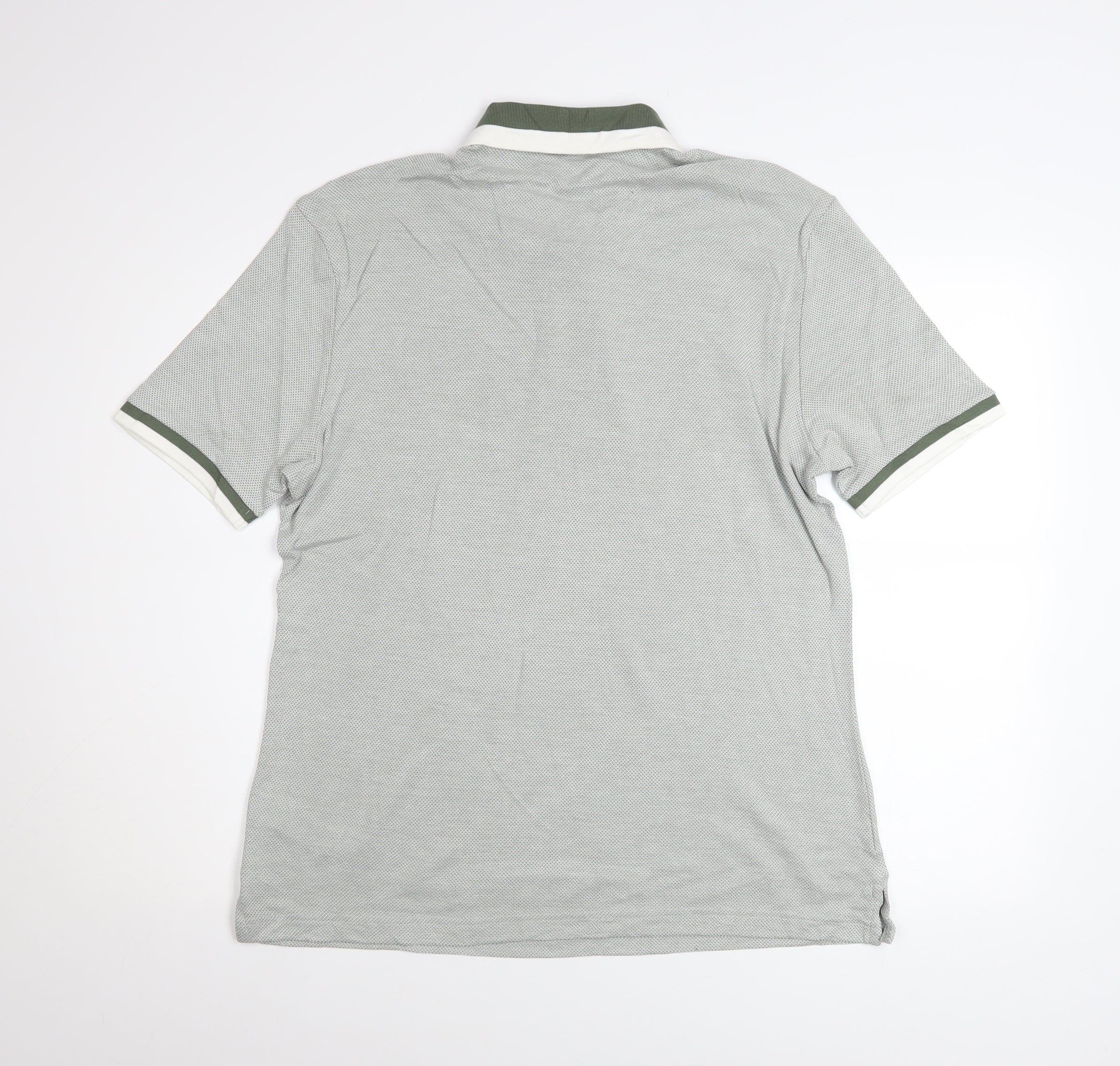 Marks and Spencer Men's Grey Regular Fit Modal Polo Shirt Size M - Image 3