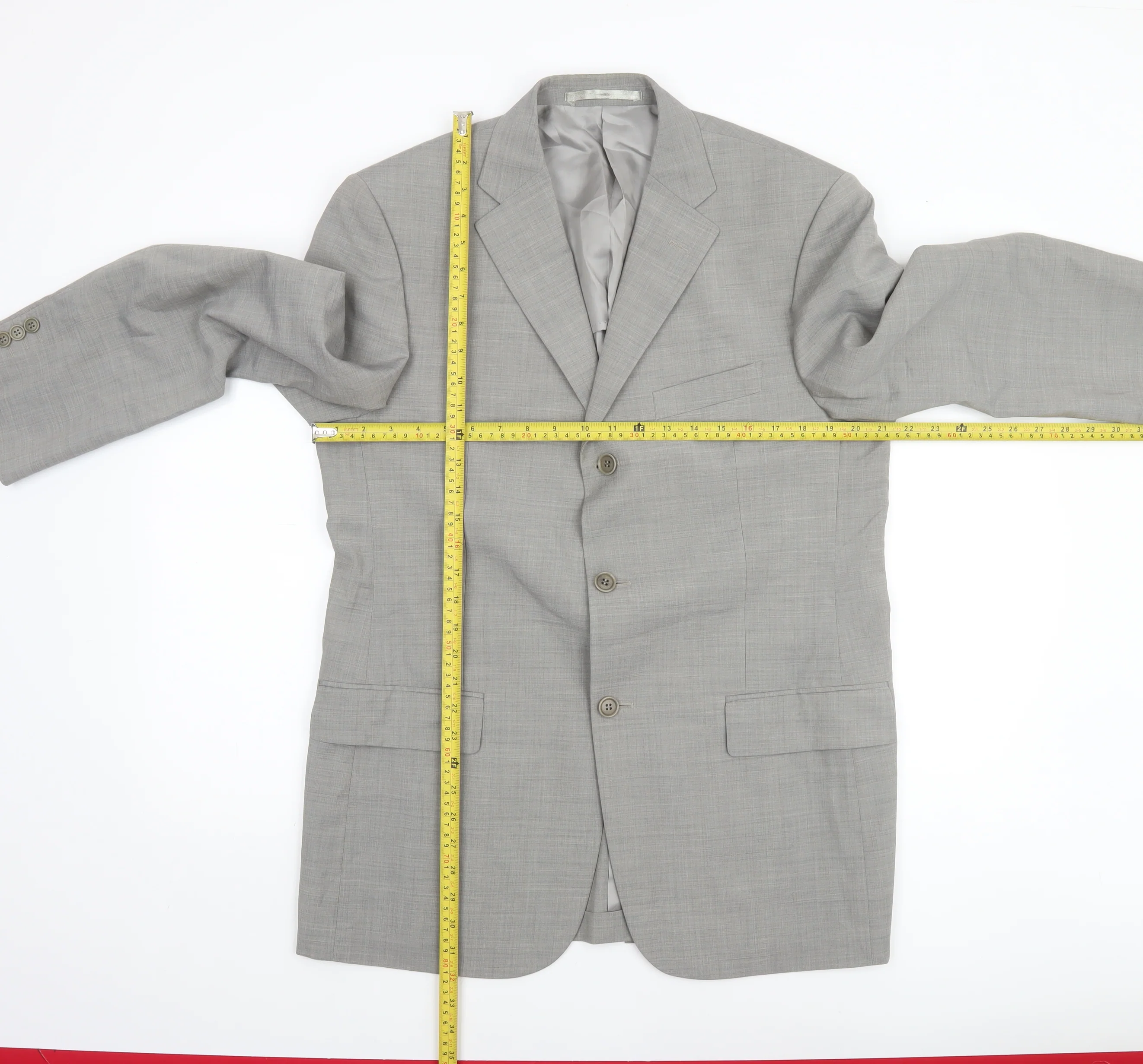 Marks and Spencer Men's Grey Wool Blend 40 Regular Blazer Jacket - Image 2