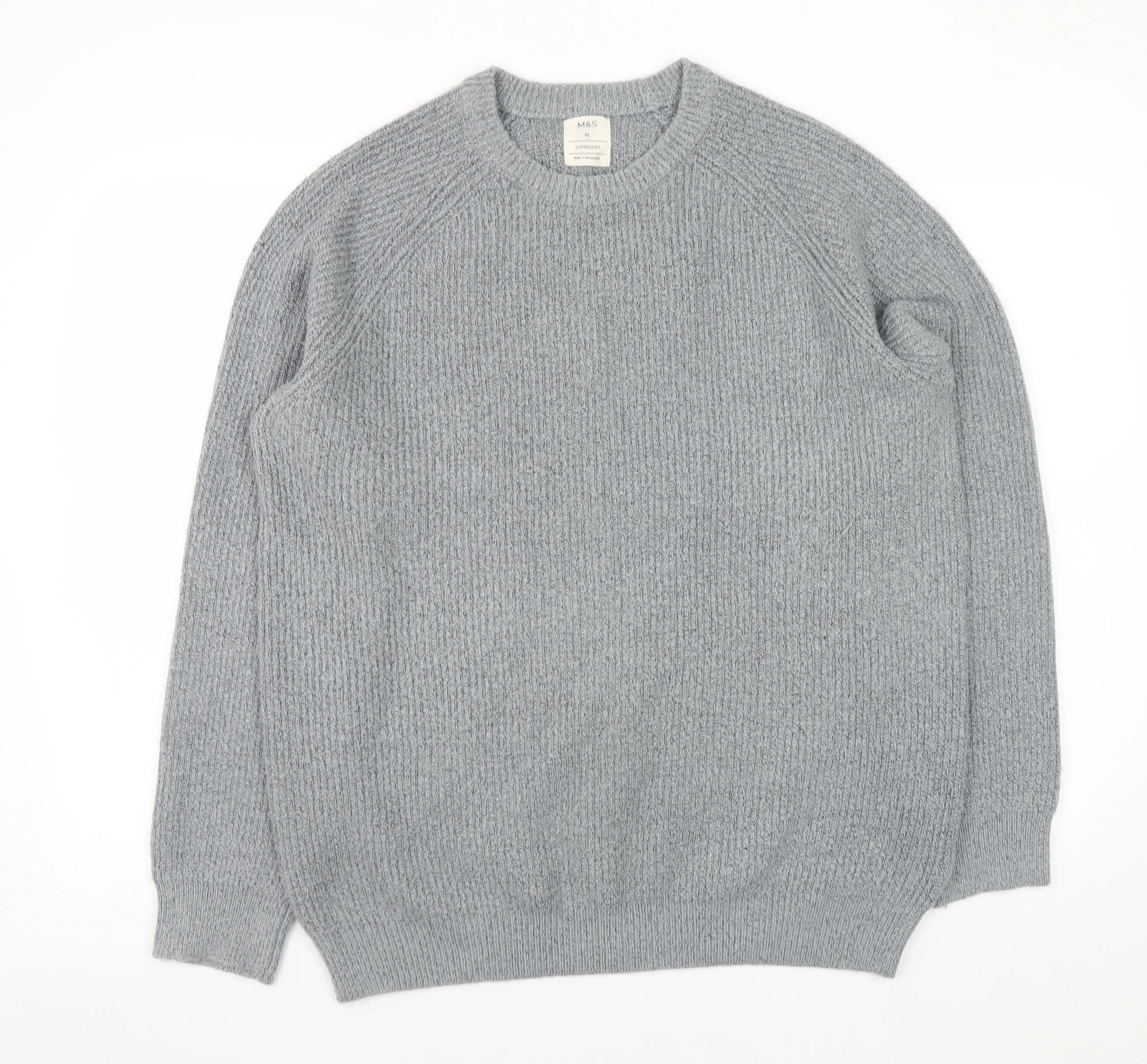 Marks and Spencer Mens Grey XL Supersoft Knit Jumper