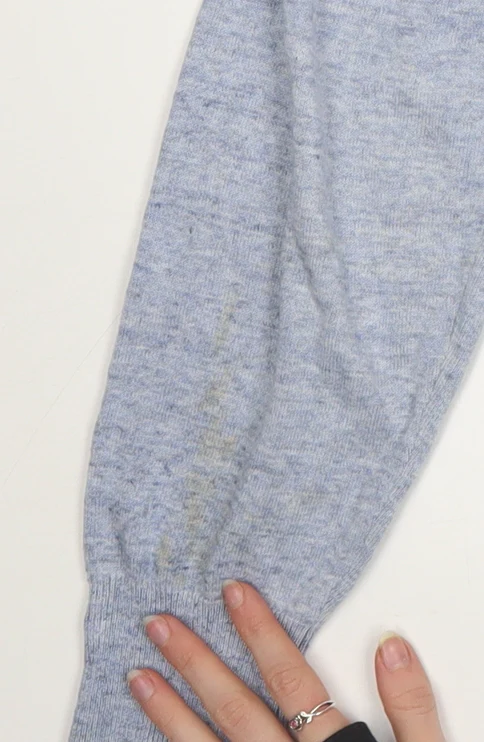 Marks and Spencer North Coast Men’s Blue Cotton Crew Neck Jumper L - Image 6