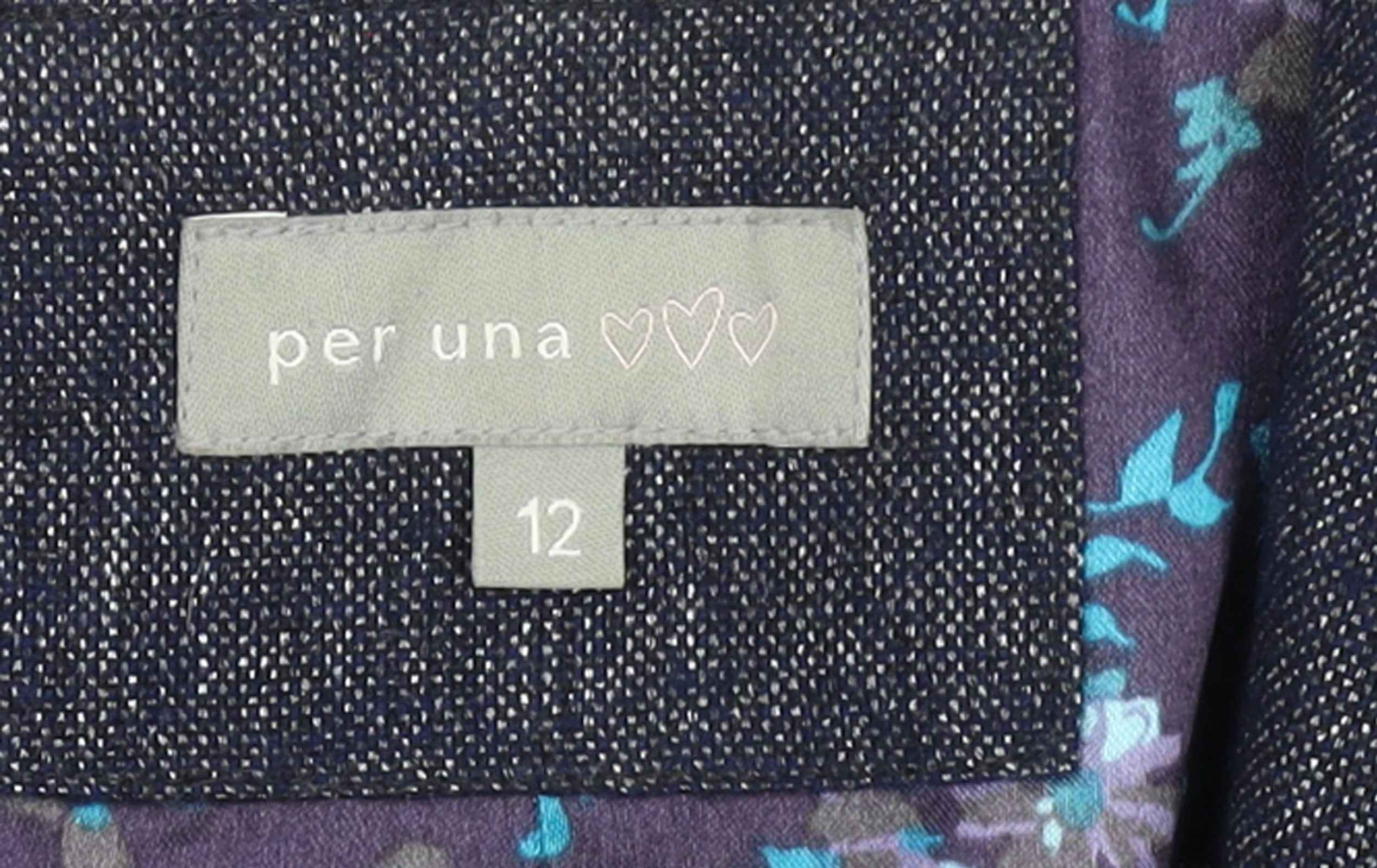 Marks and Spencer Per Una Blue Wool Blend Lined Women's Blazer Size 12 - Image 4