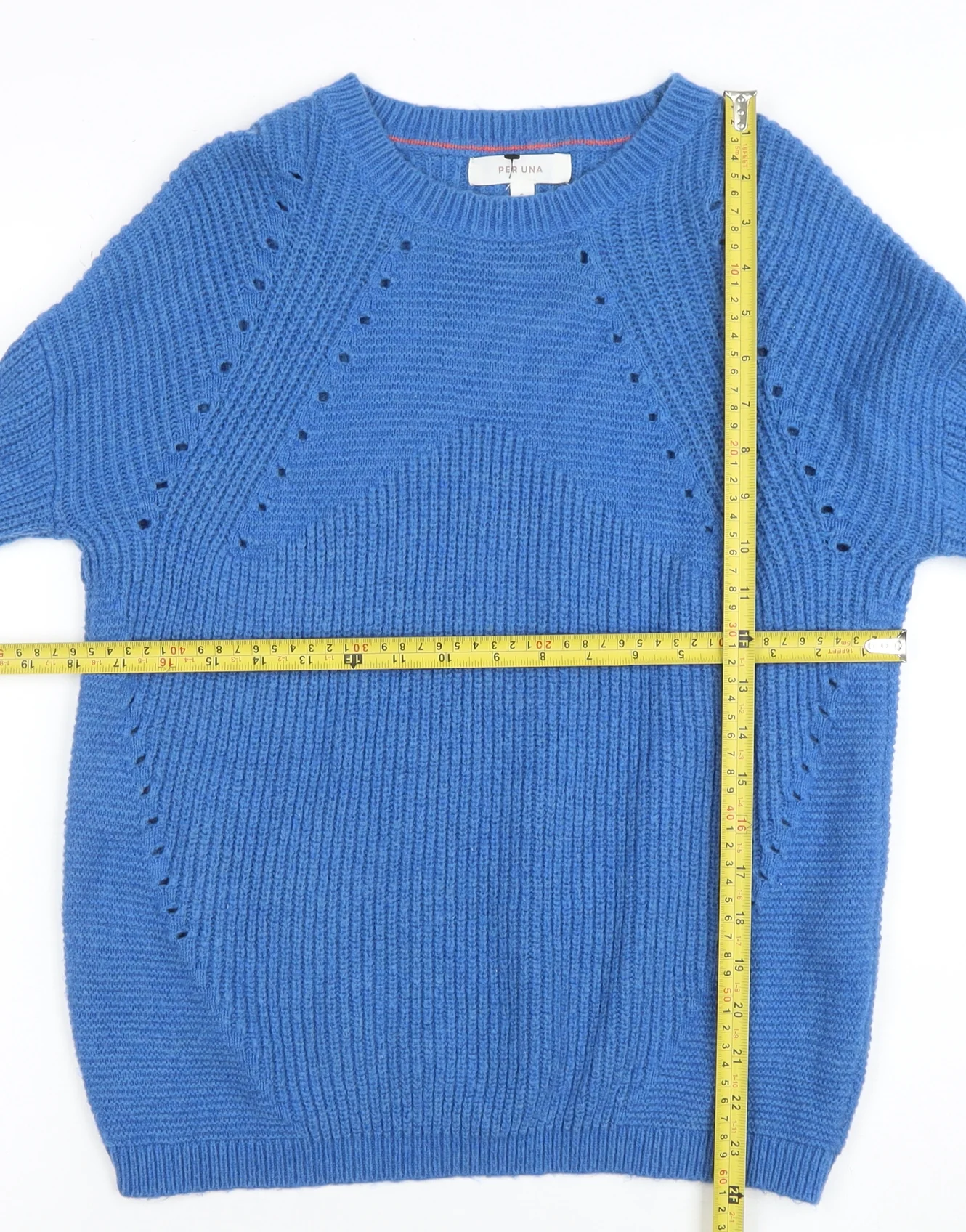 Marks and Spencer Per Una Blue Wool Blend Women’s Jumper Size S - Image 2