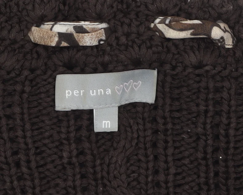 Marks and Spencer Per Una Brown Knit V-Neck 3/4 Sleeve Women's Jumper M - Image 5