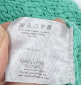 Marks and Spencer Per Una Green Cotton Knit Cardigan Women’s XL Round Neck - Image 5