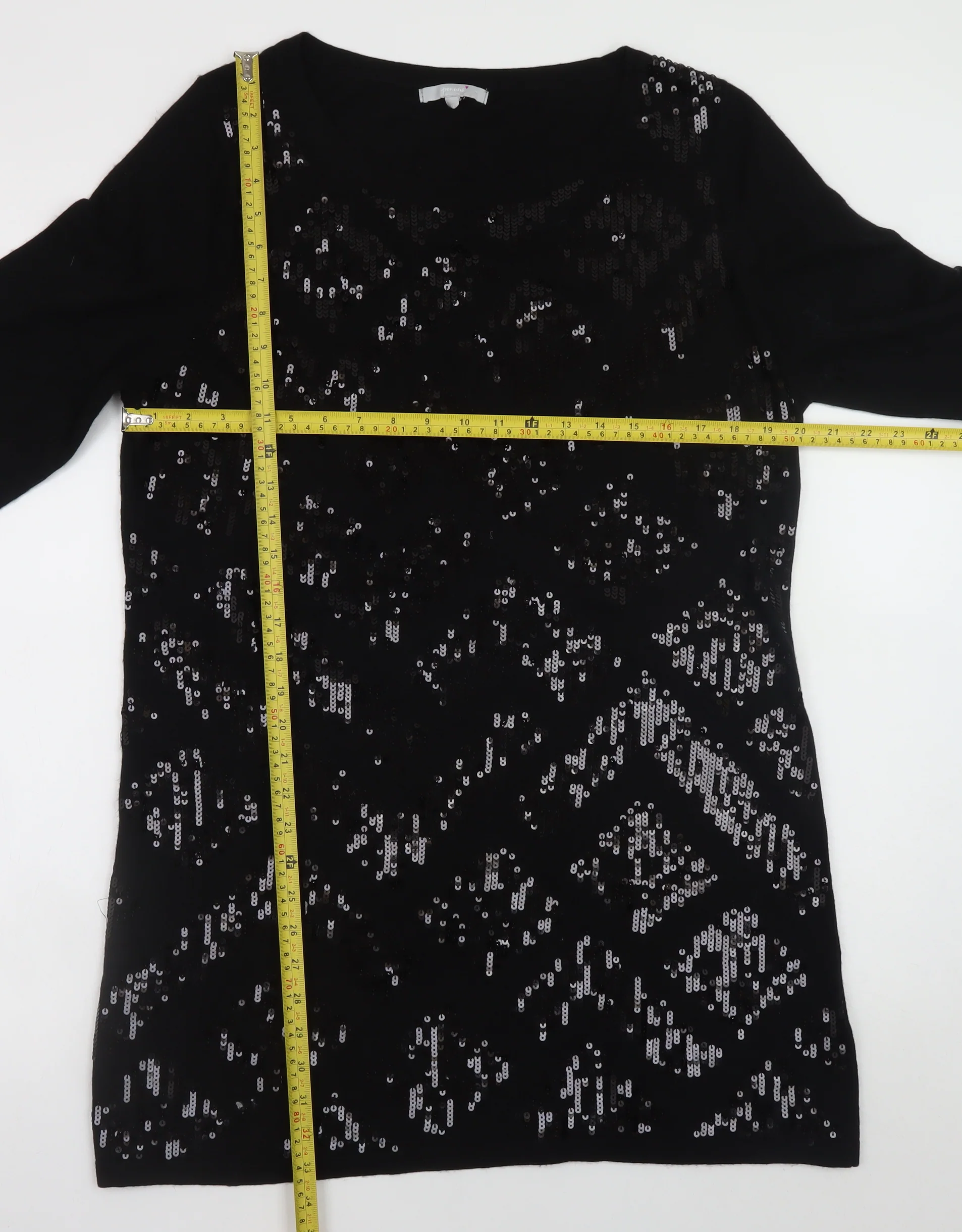 Marks and Spencer Per Una Women Black Size 18 Sequin Knit Jumper - Image 2