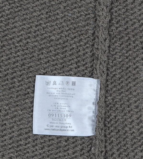 Marks and Spencer Per Una Women Brown M Ruffle Trim Cardigan - Image 4