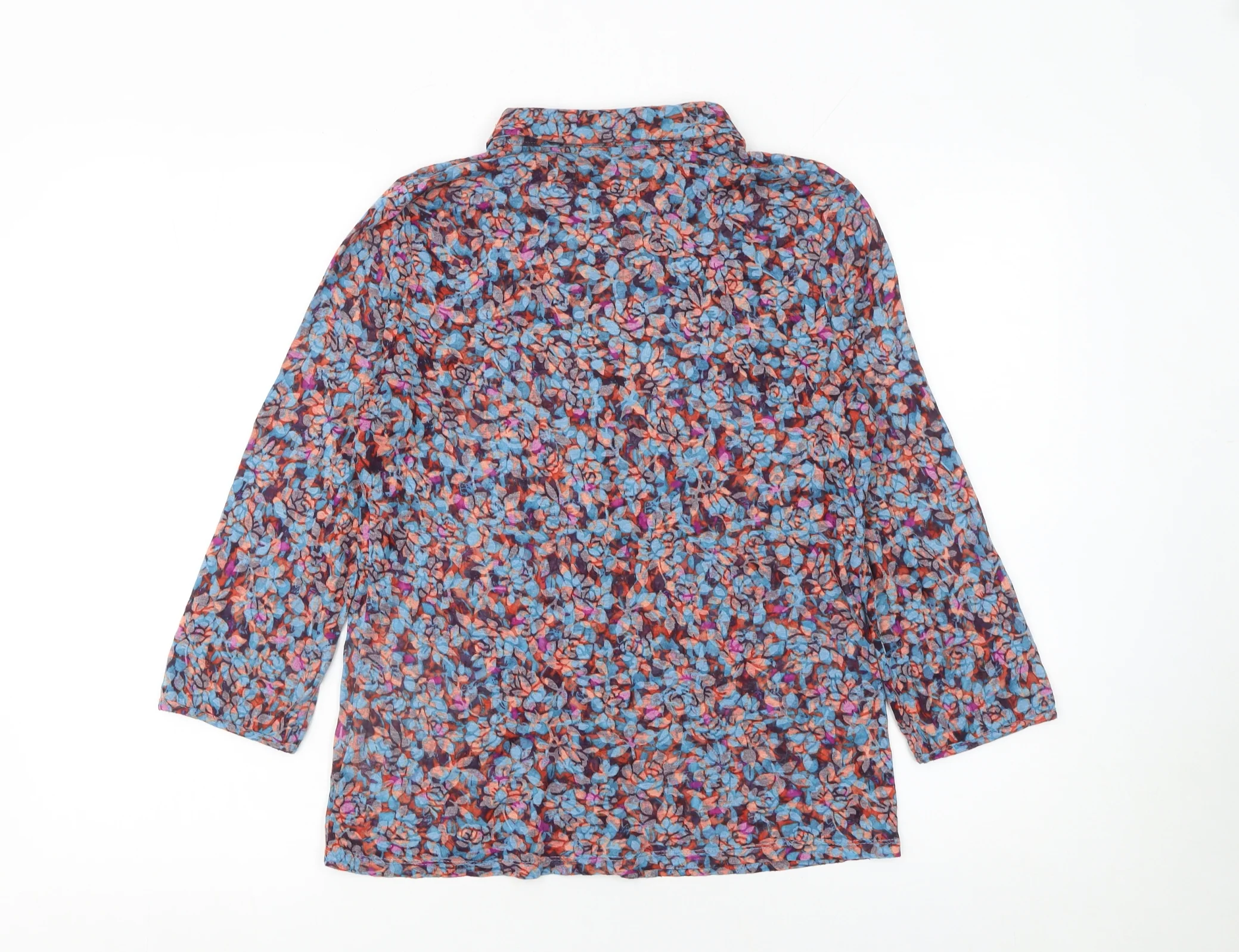 Marks and Spencer Per Una Women's Multicoloured Floral Long Sleeve Tunic Blouse Size 12 - Image 3