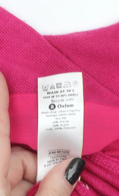 Marks and Spencer Per Una Women's Pink Ruffle Cardigan Size 12 - Image 4
