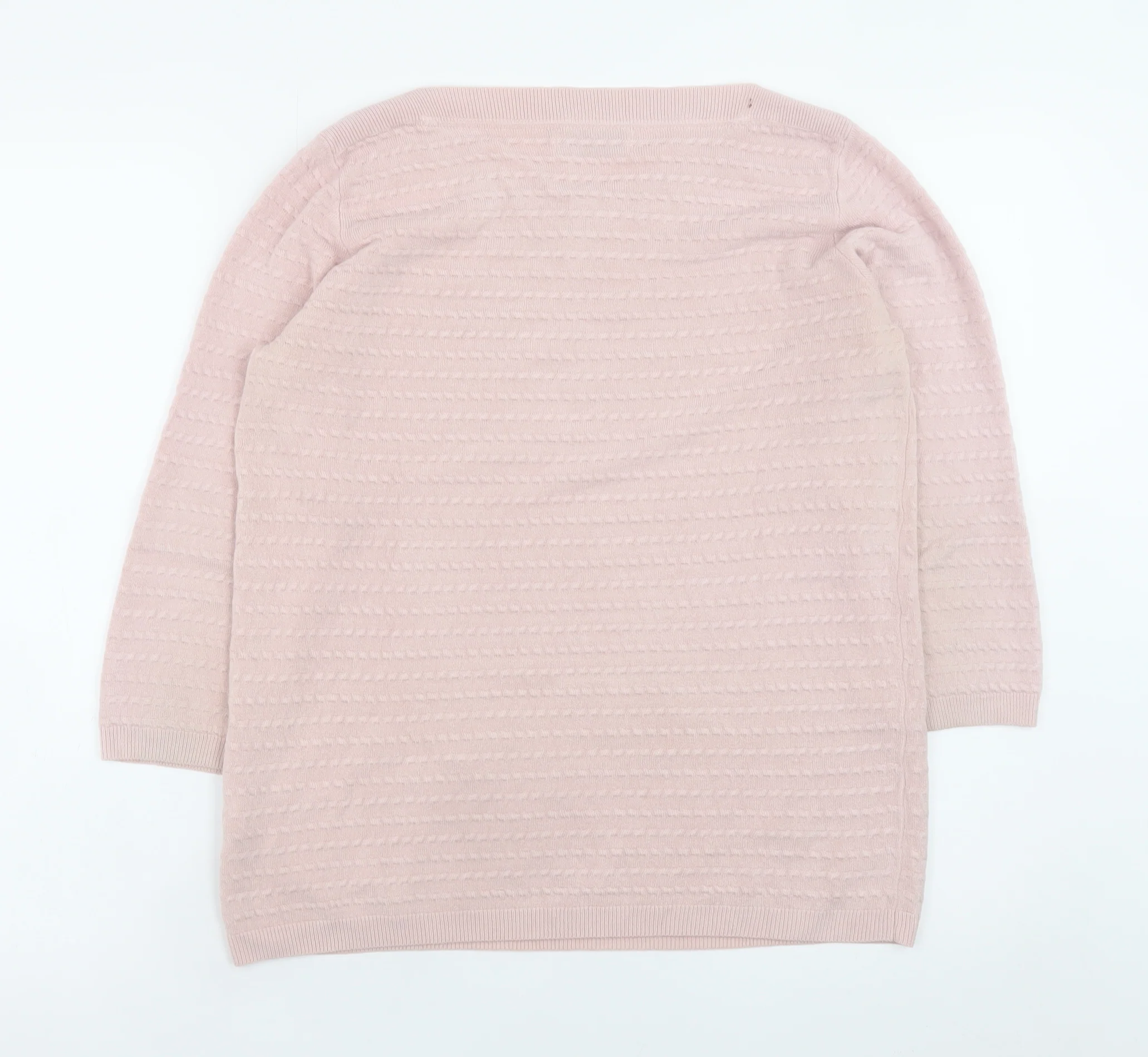 Marks and Spencer Per Una Women's Pink Size 14 3/4 Sleeve Knit Jumper - Image 3