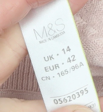 Marks and Spencer Per Una Women's Pink Size 14 3/4 Sleeve Knit Jumper - Image 4