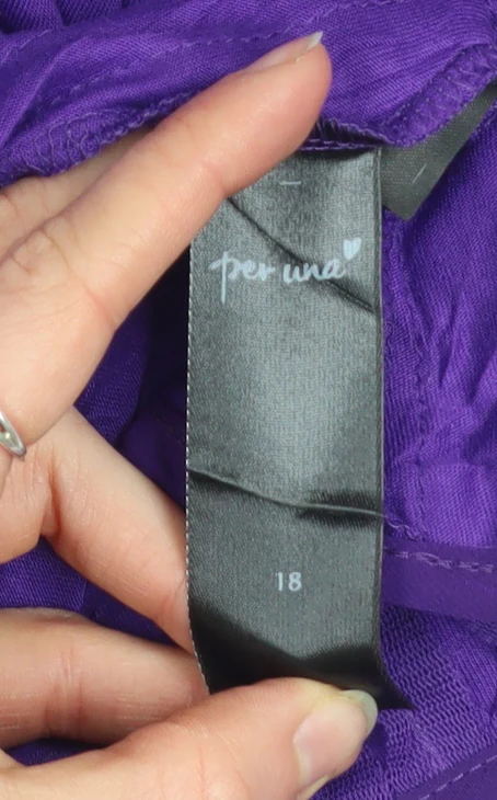 Marks and Spencer Per Una Women's Purple Viscose Open Cardigan Size 18 - Image 4